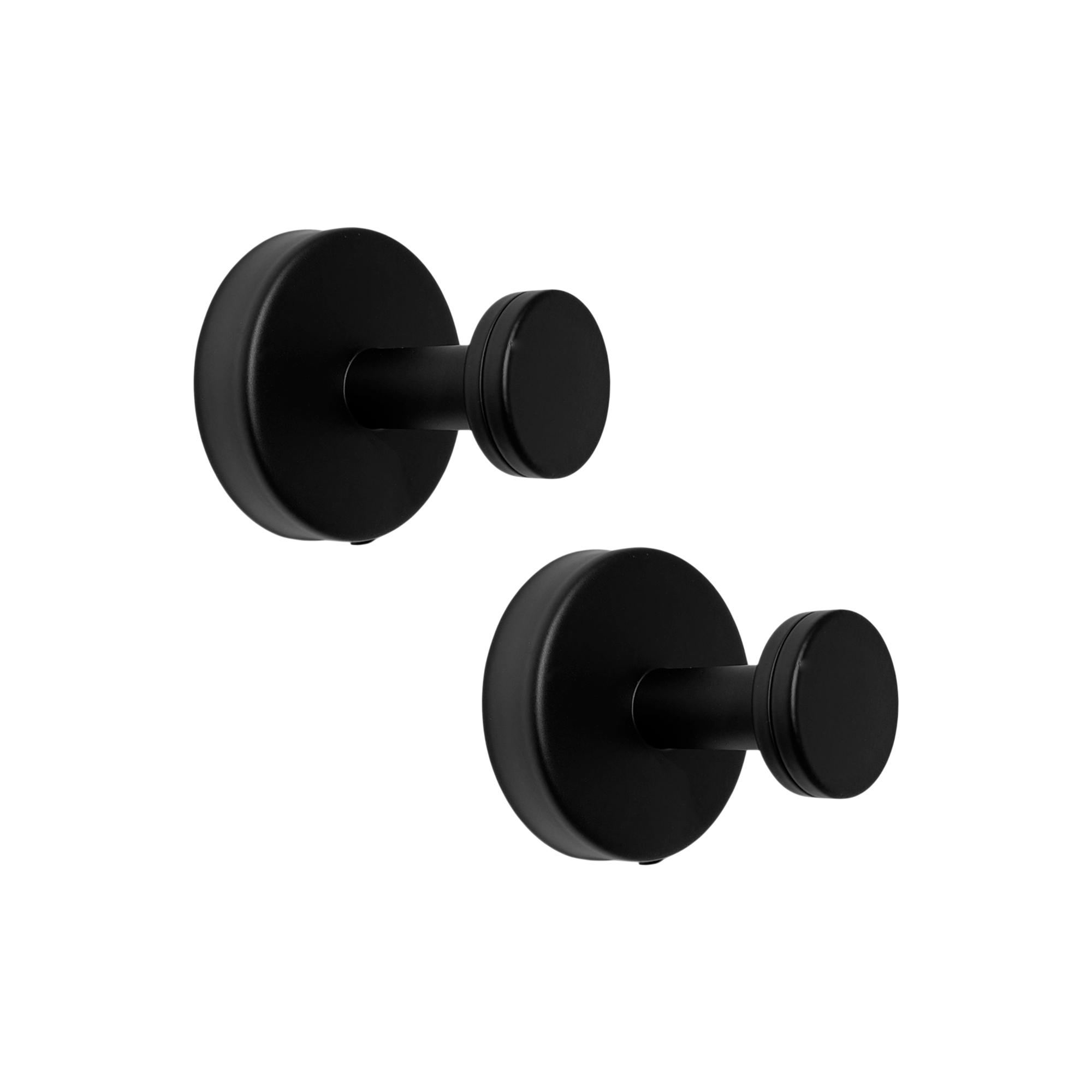 Pack x2 Perchero en Acero Base Redonda Negra un Servicio C1344