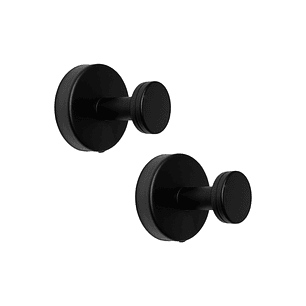 Pack x2 Perchero en Acero Base Redonda Negra un Servicio C1344