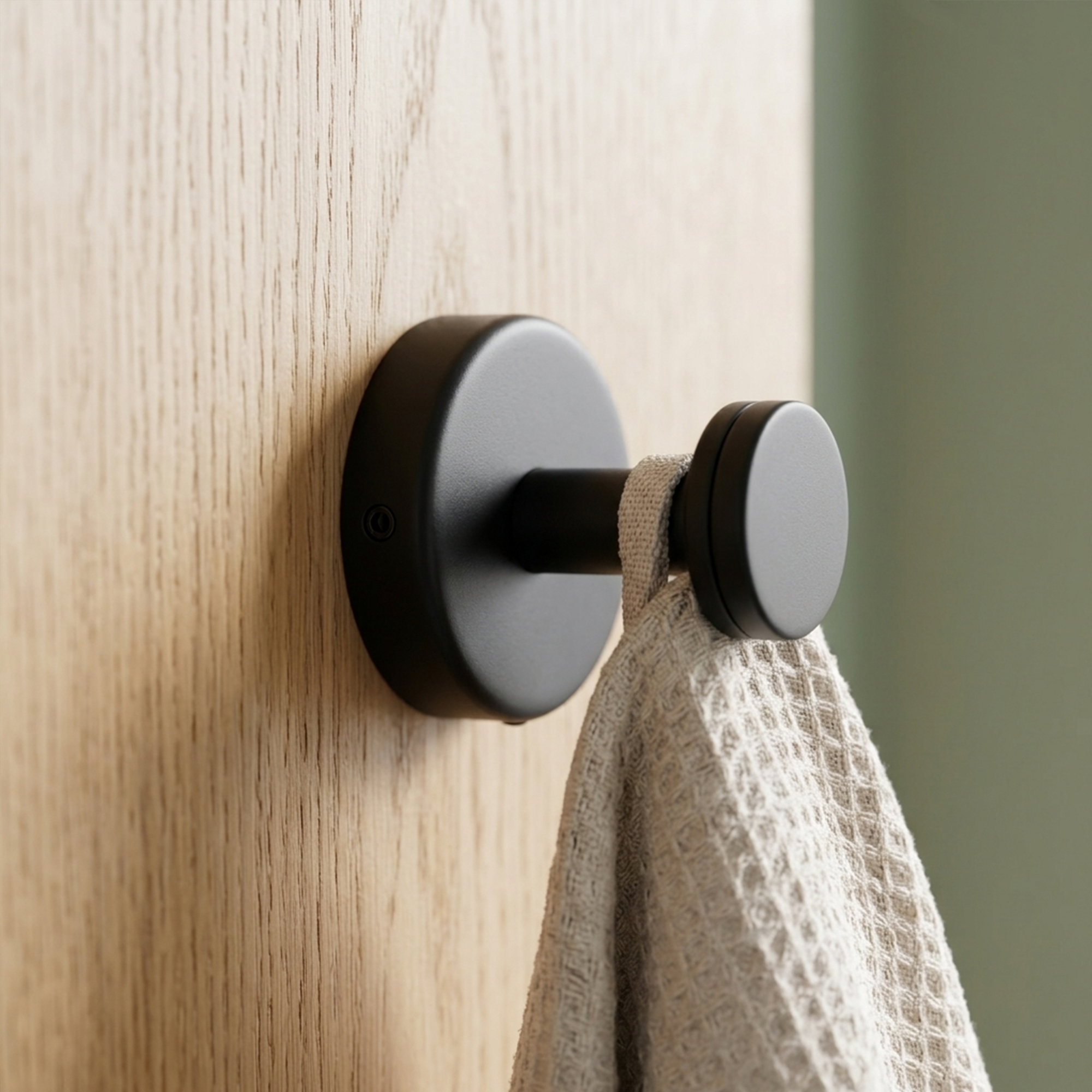 Pack x2 Perchero en Acero Base Redonda Negra un Servicio C1344