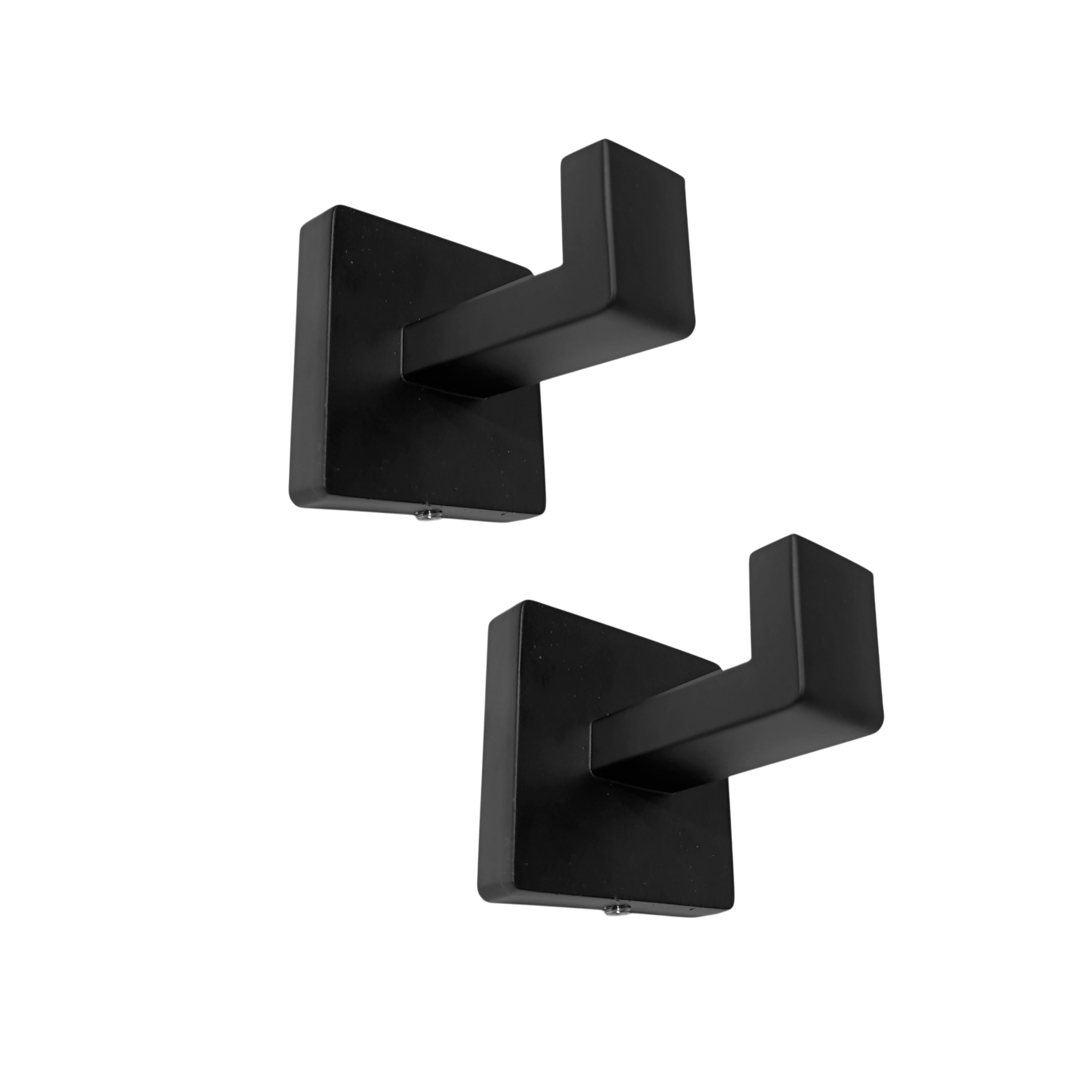 Pack x2 Perchero en Acero Base Cuadrada Negra un Servicio C1345