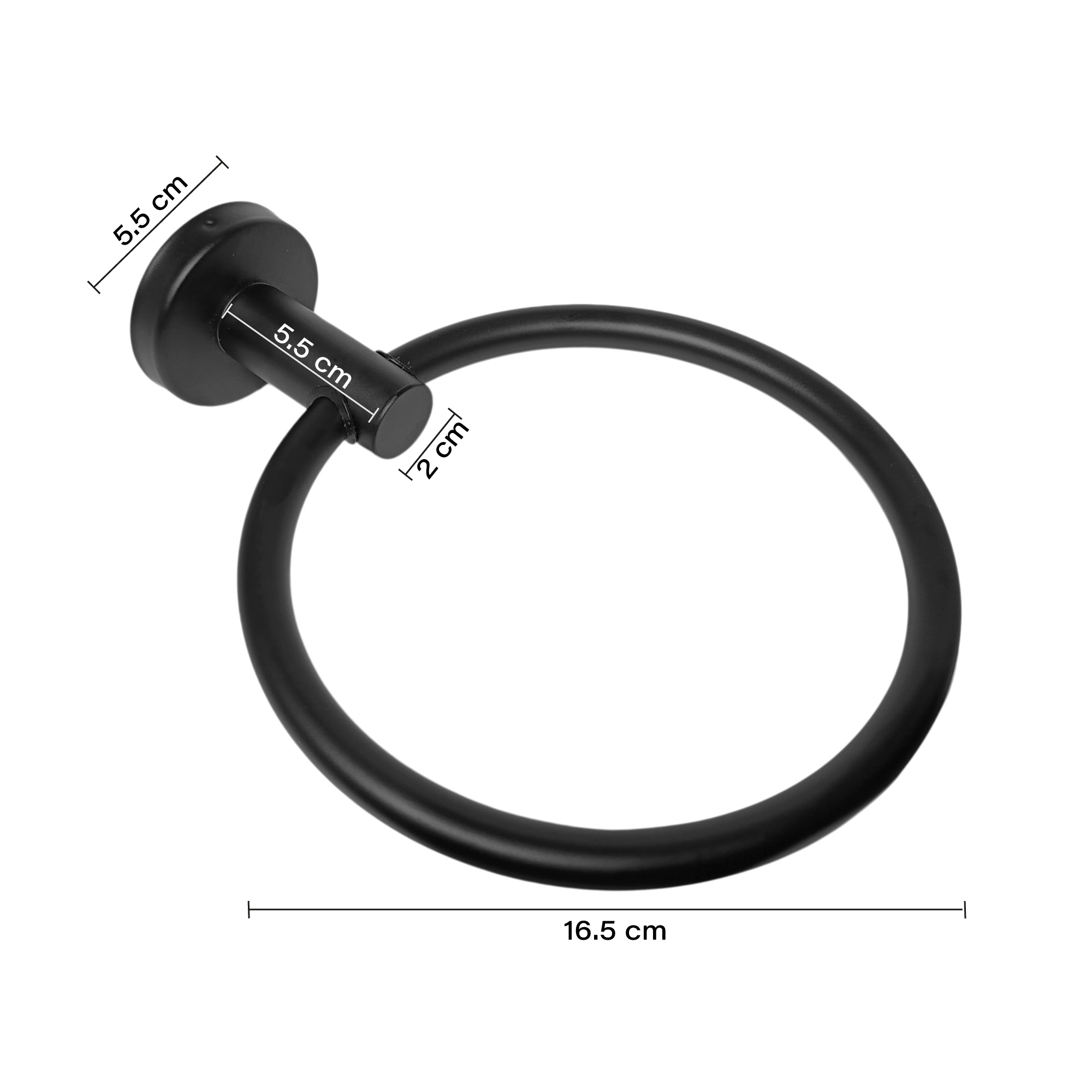 Set Accesorios Baño Negro Redonda X4 Piezas C1312