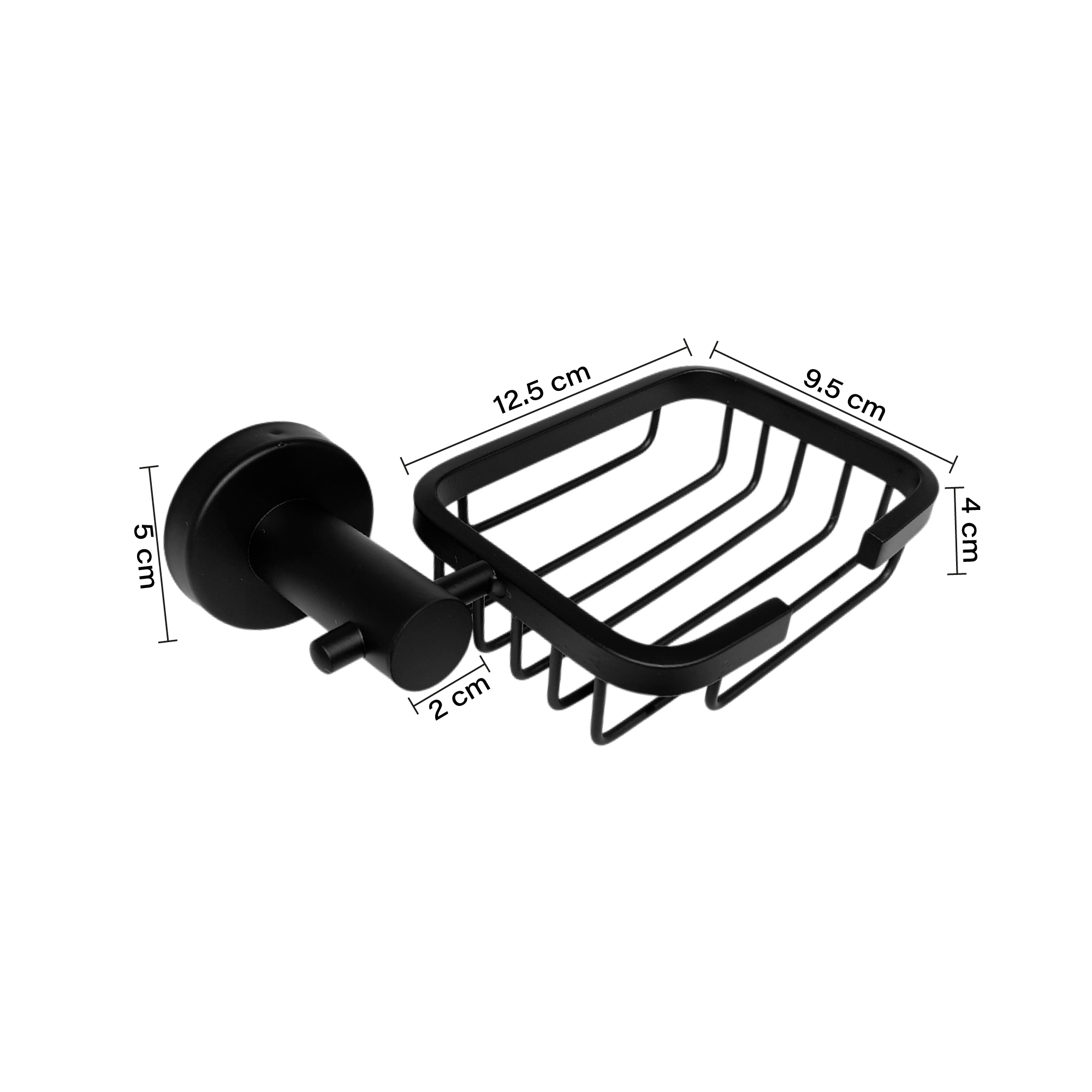 Set Accesorios Baño Negro Redonda X4 Piezas C1312