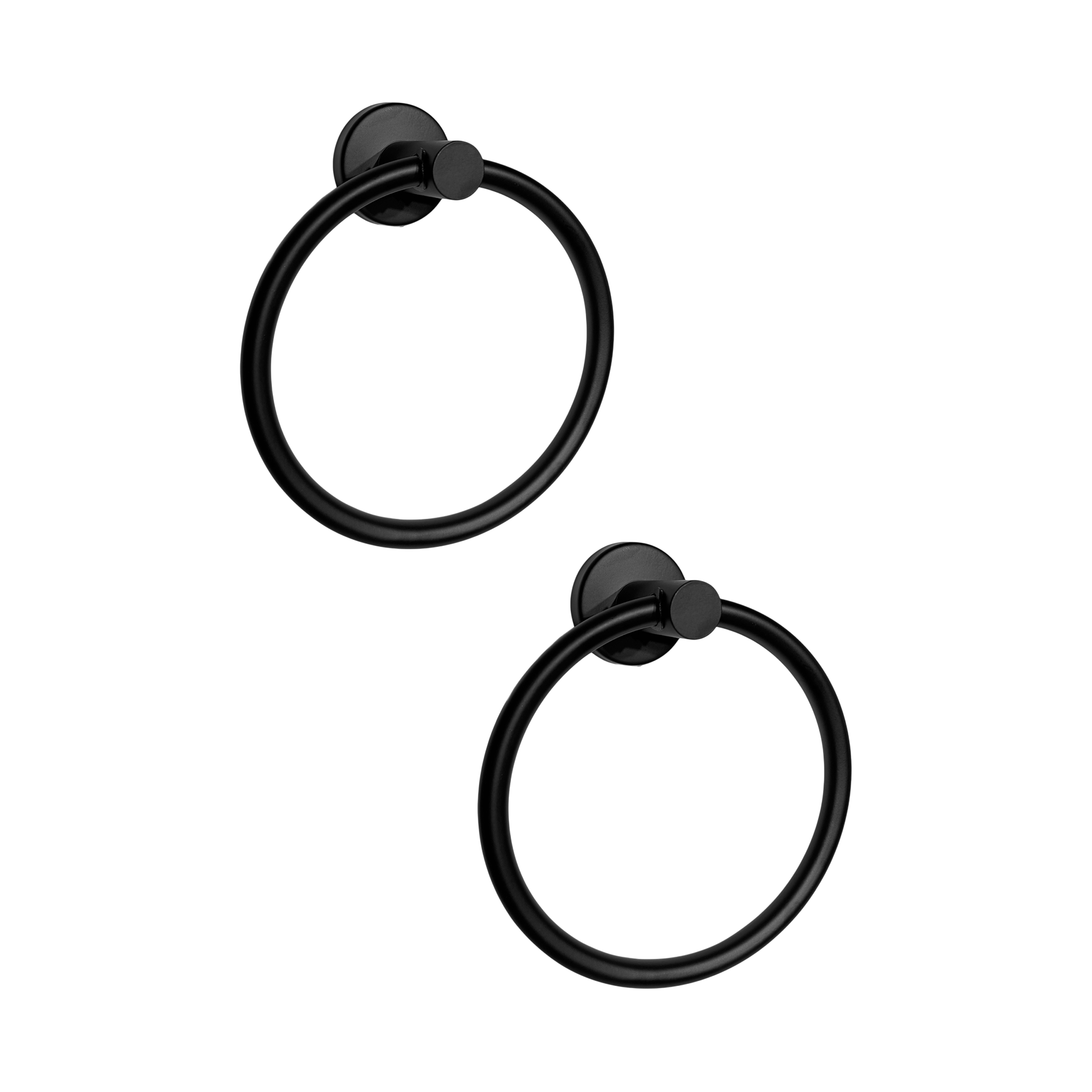 Pack x2 Toallero de Mano Base Redonda Negra C1350