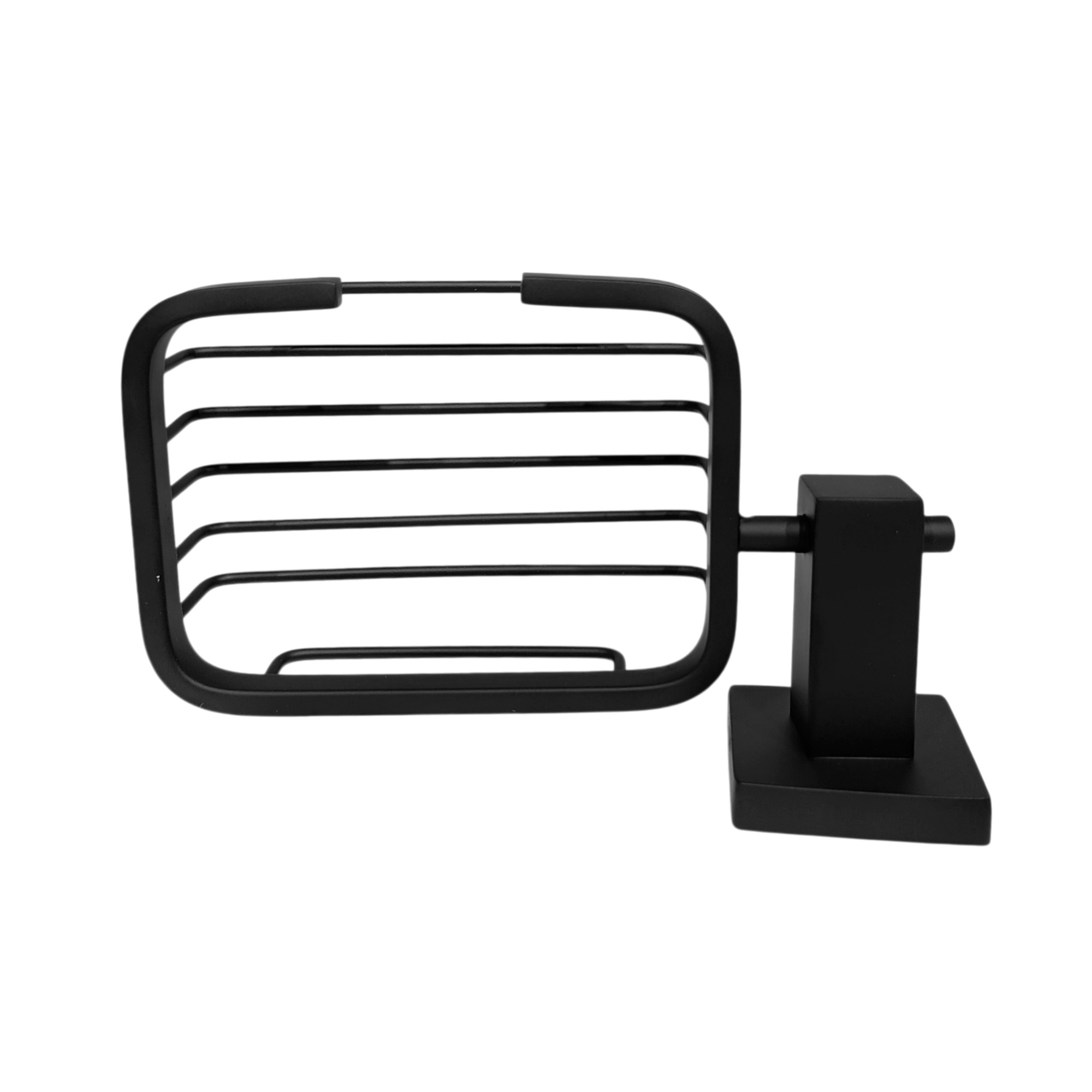 Pack x2 Jaboneras Rejilla en Acero Base Cuadrada Negra C1354