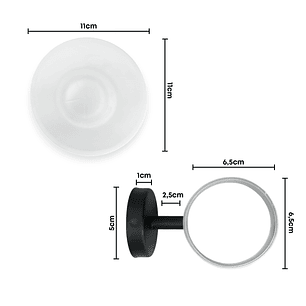 Set Accesorios Baño Negro Redonda X4 Piezas C1317