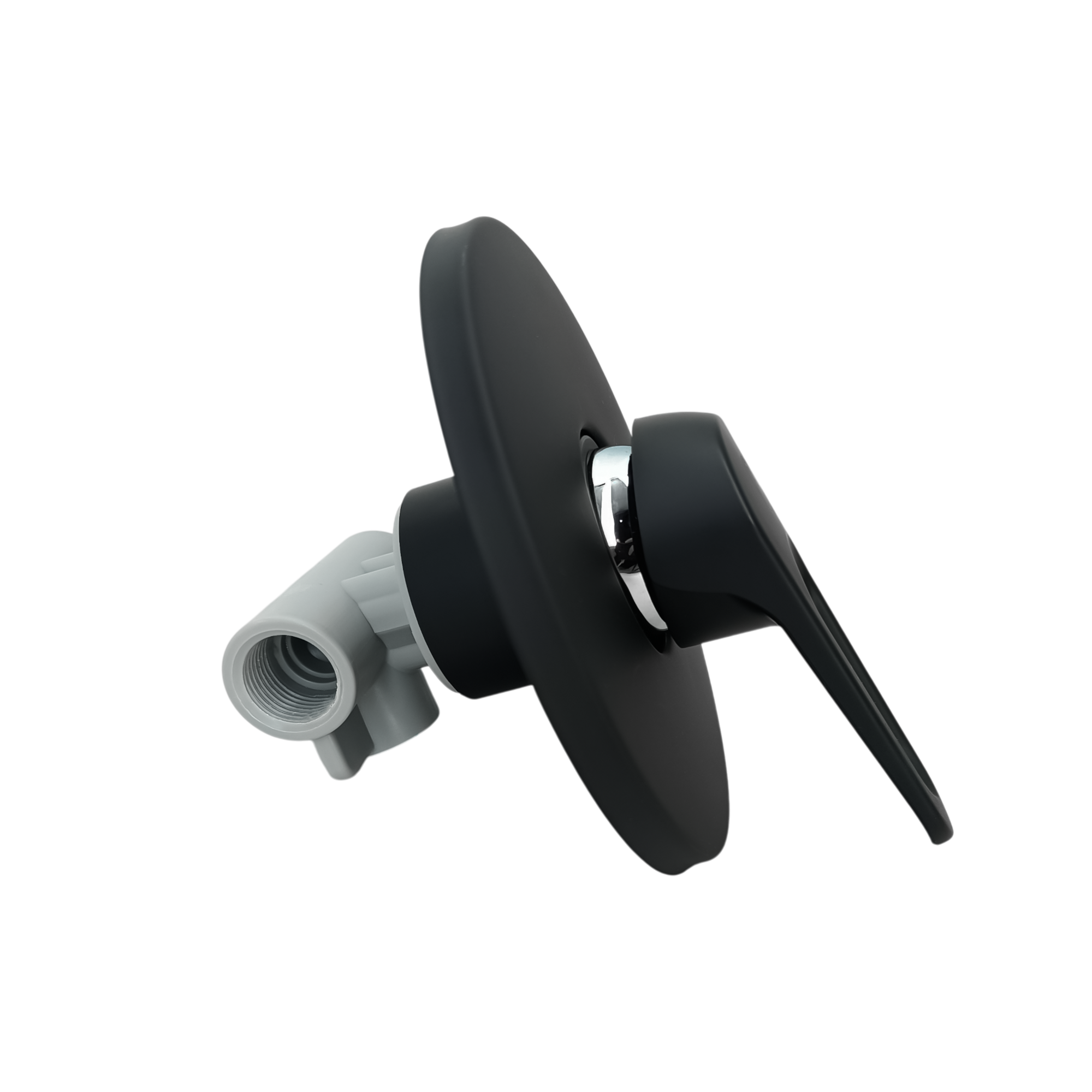 Monomando Mezclador Negro con Cuerpo en PVC