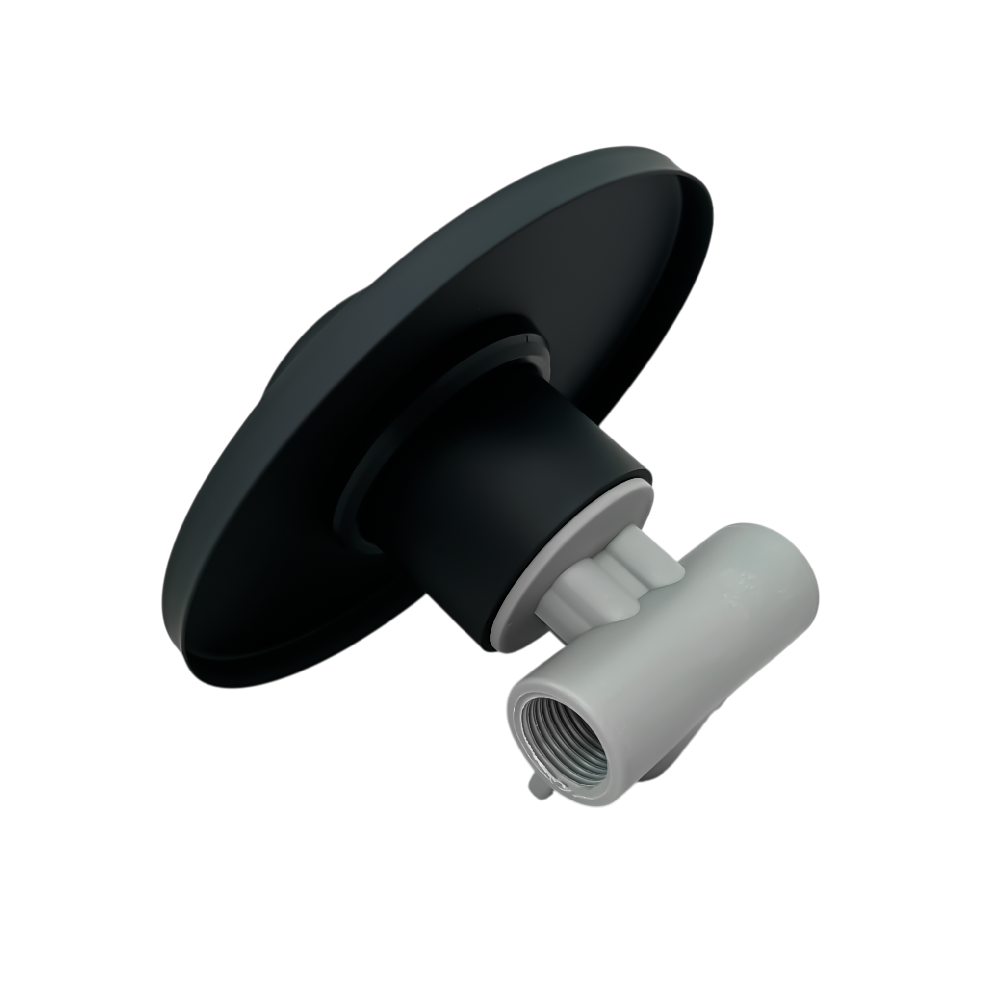 Monomando Mezclador Negro con Cuerpo en PVC