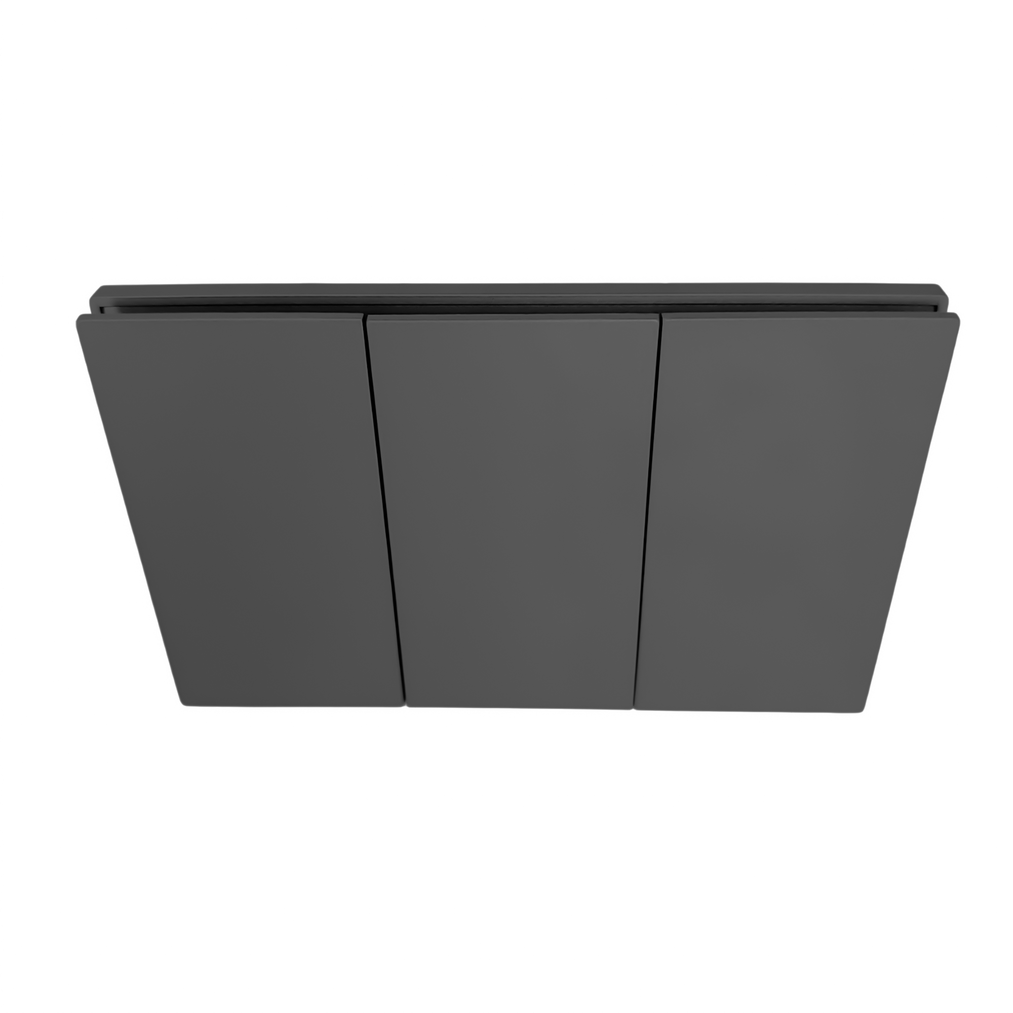 Interruptor Gris Oscuro Invisible Triple