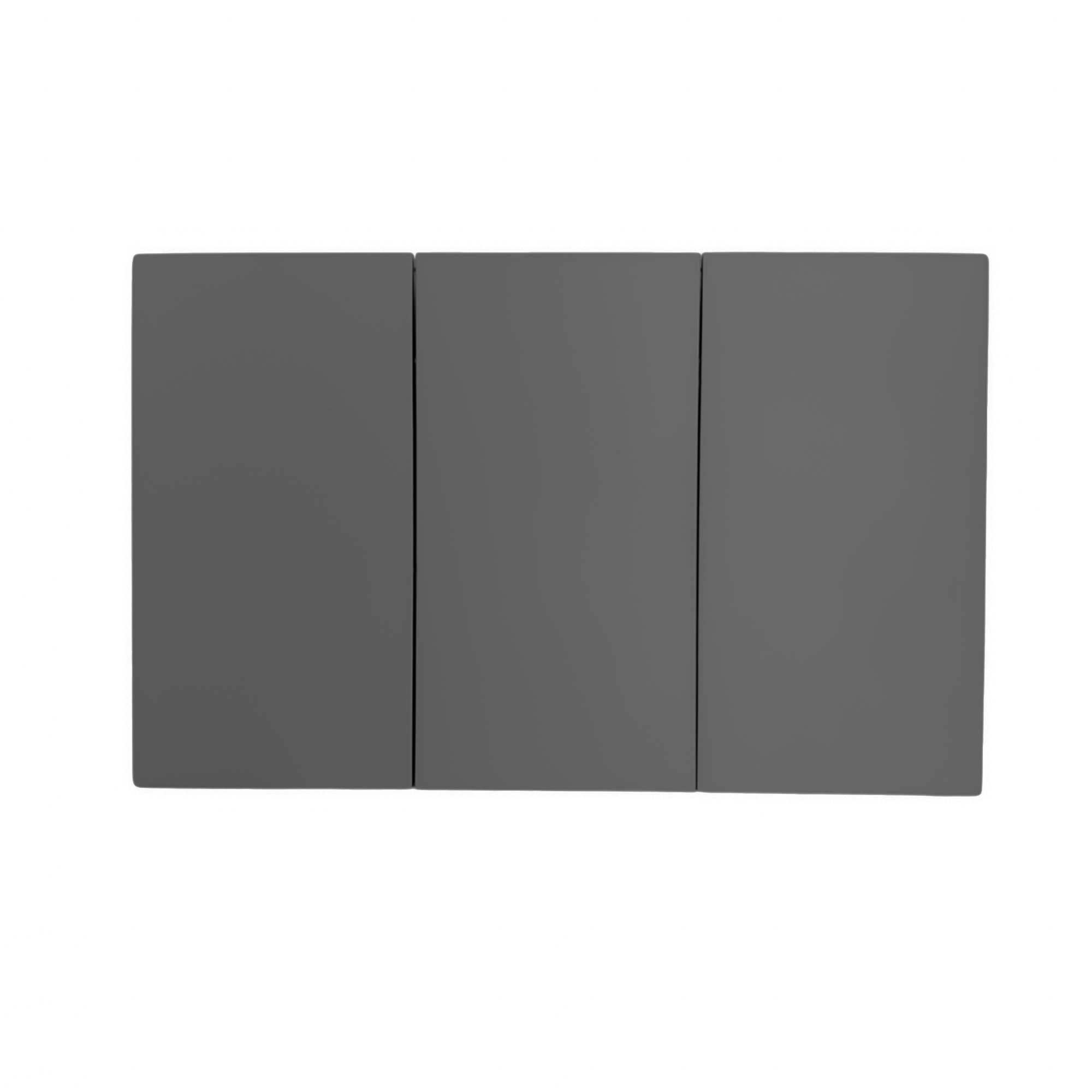 Interruptor Gris Oscuro Invisible Triple