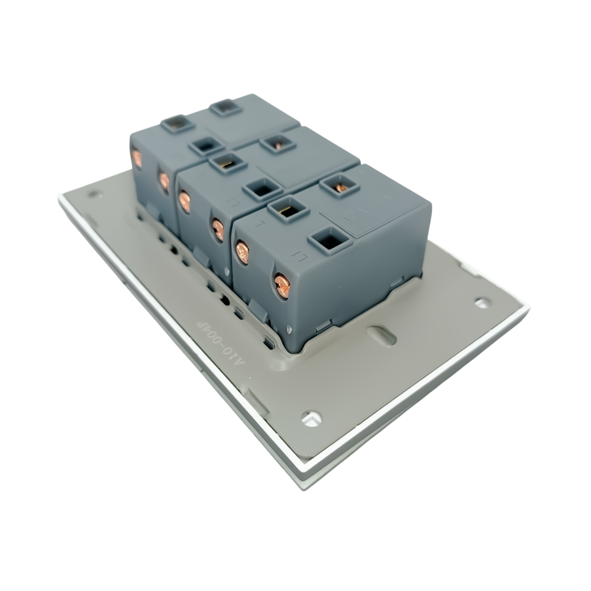 Interruptor Gris Oscuro Invisible Triple