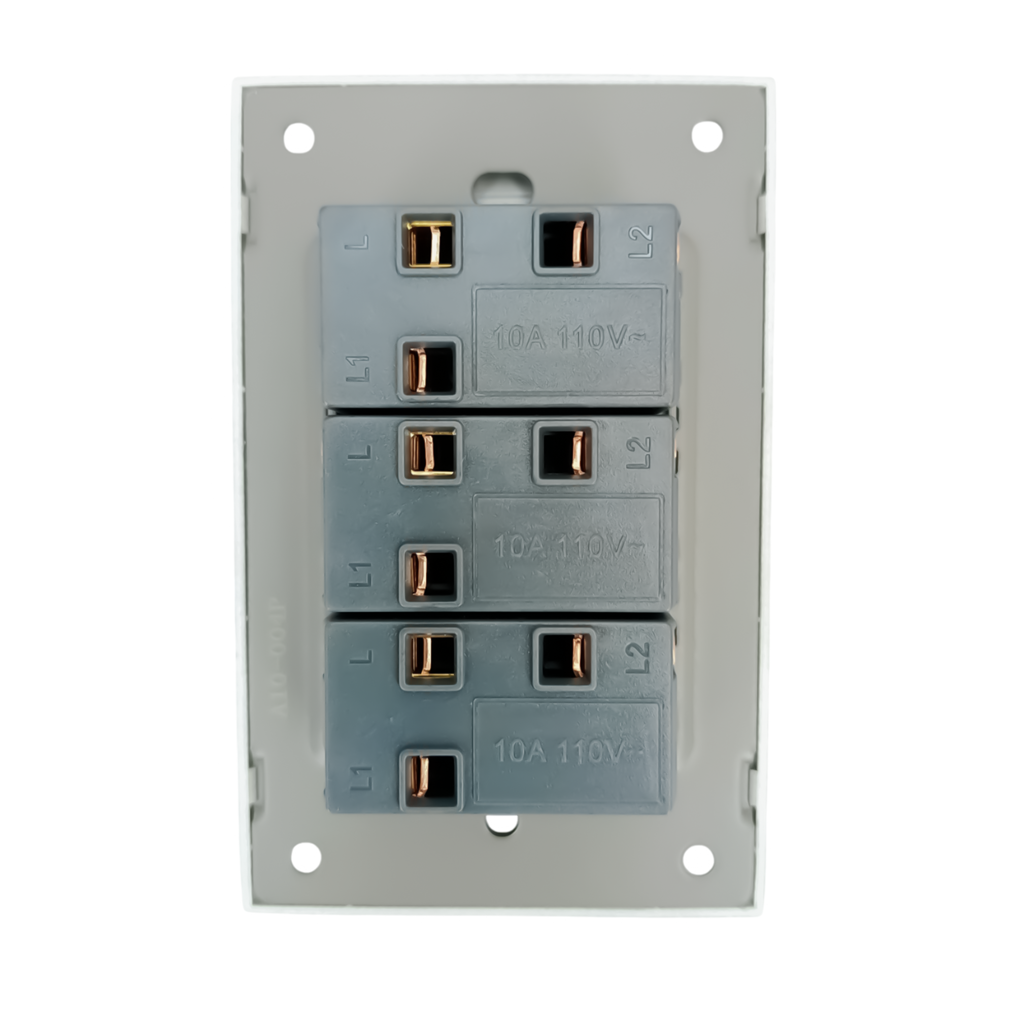 Interruptor Gris Oscuro Invisible Triple