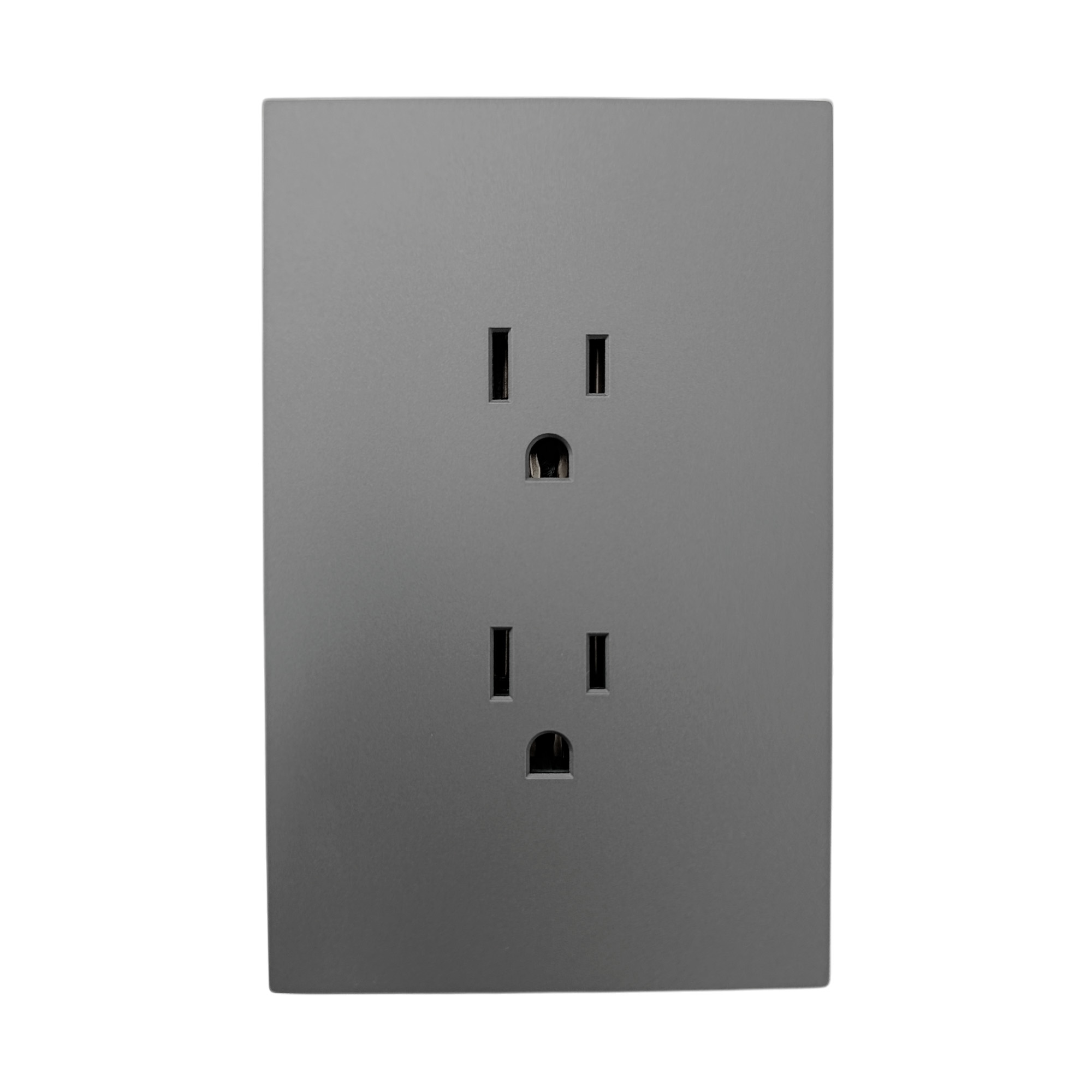 Toma Corriente Invisible Doble Gris