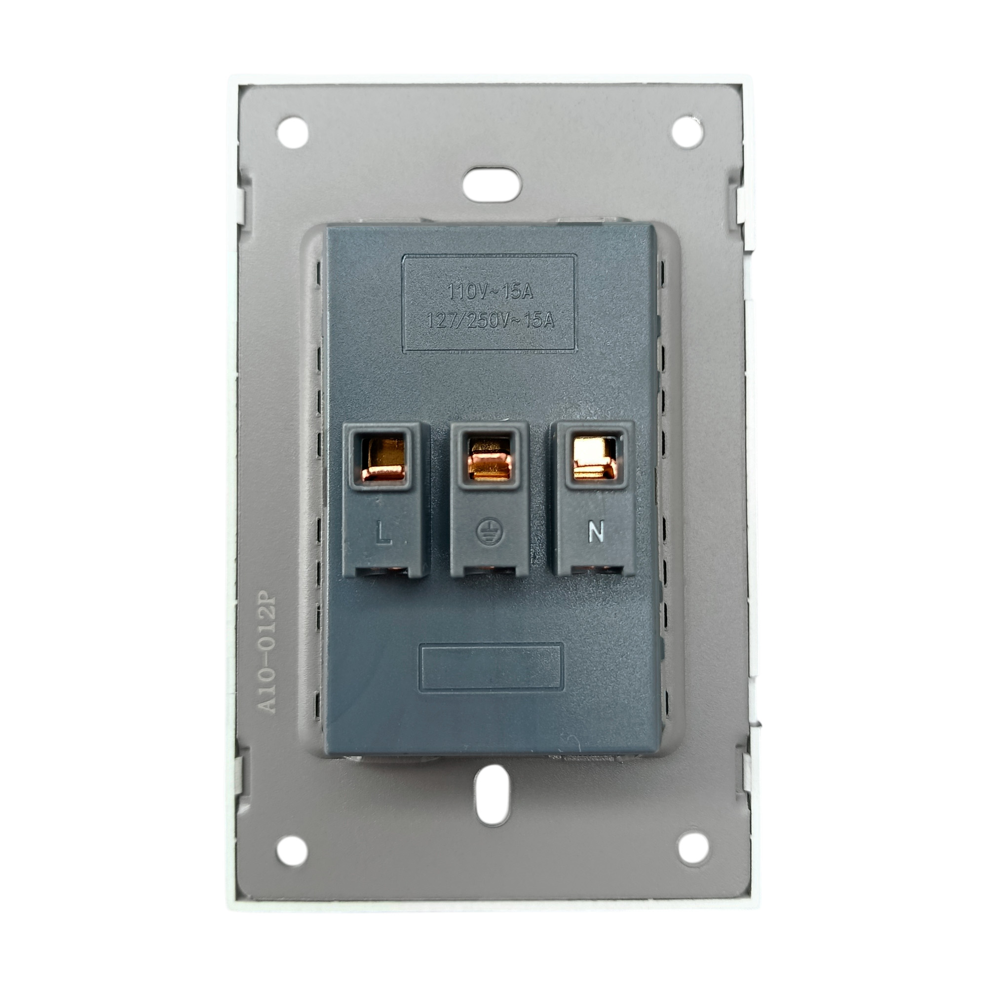 Toma Corriente Invisible Doble Gris