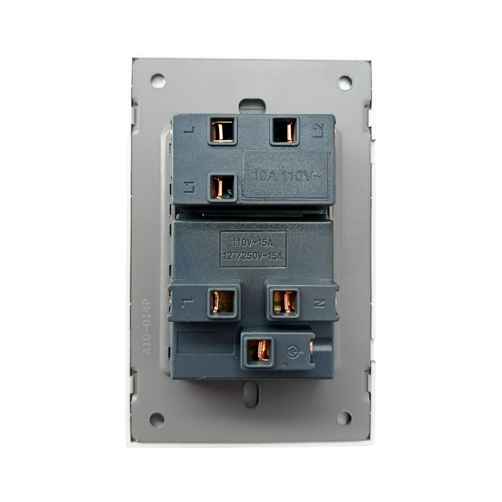 Toma Corriente Invisible + Interruptor Gris