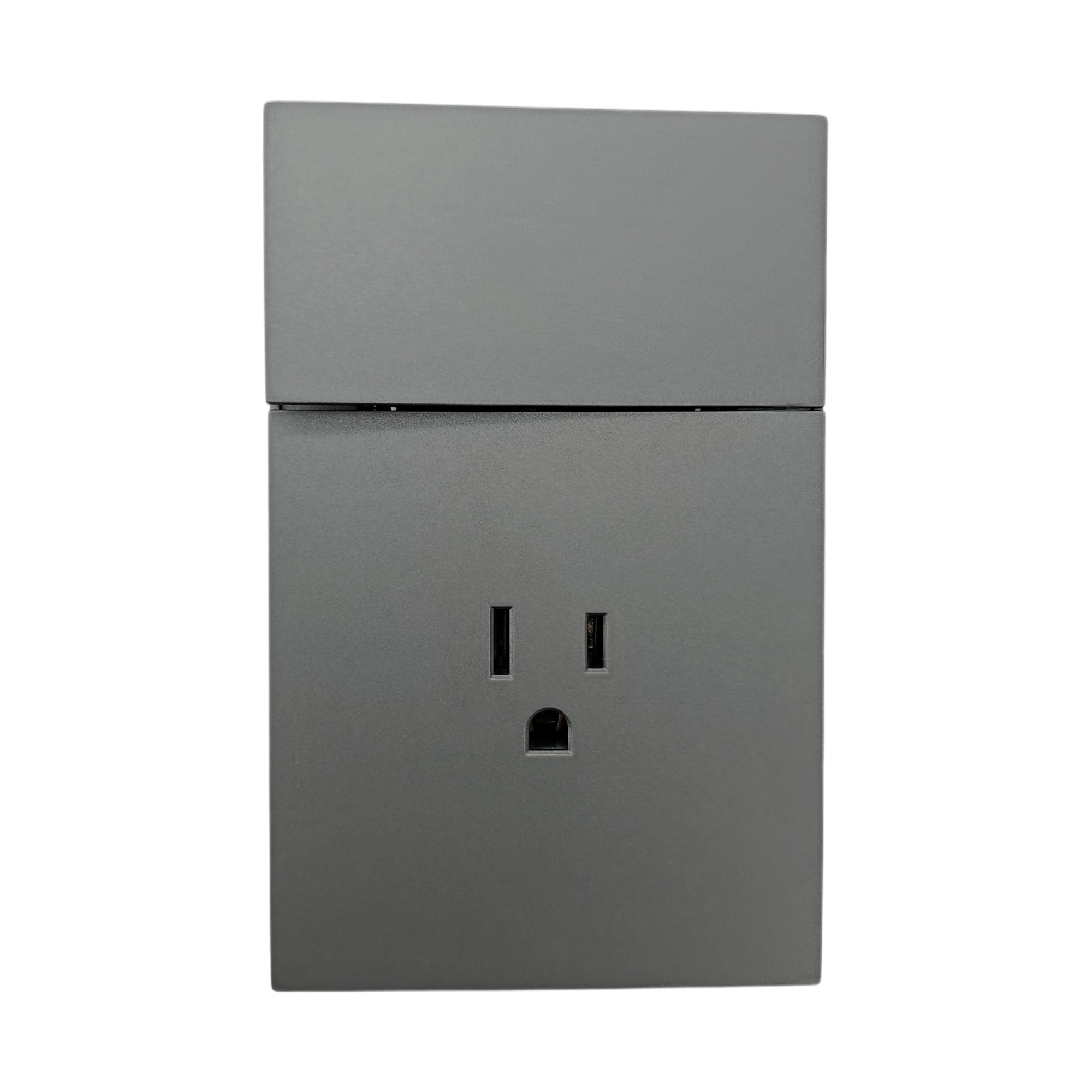 Toma Corriente Invisible + Interruptor Gris