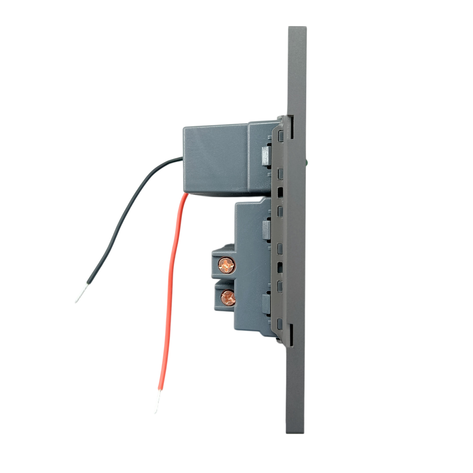 Toma Corriente Invisible + Puertos Usb Gris