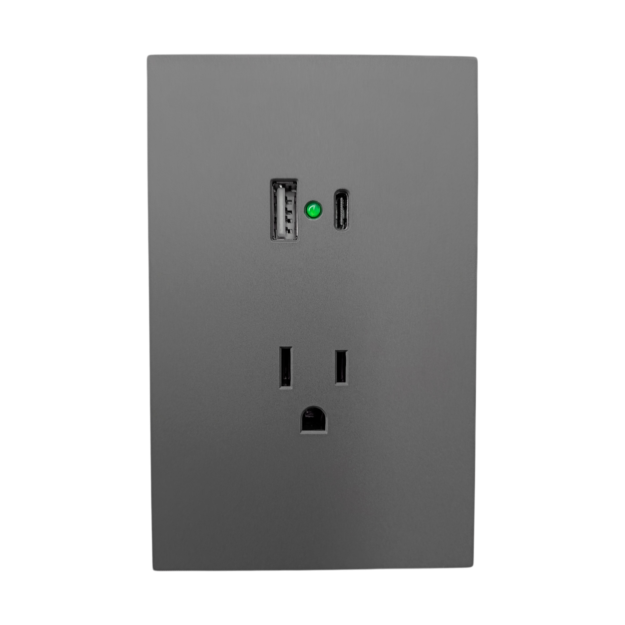 Toma Corriente Invisible + Puertos Usb Gris