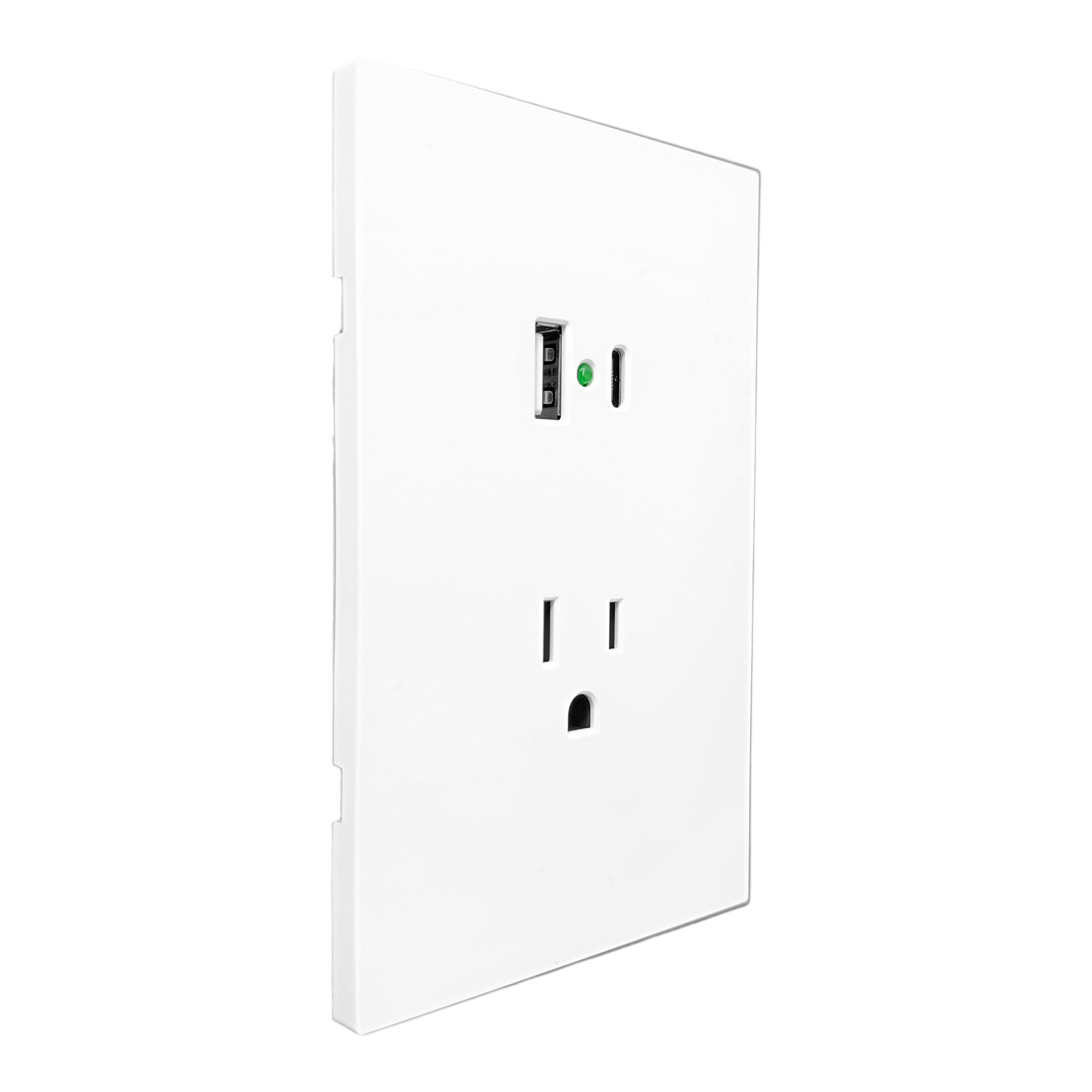 Toma Corriente Invisible + Puertos Usb Blanco