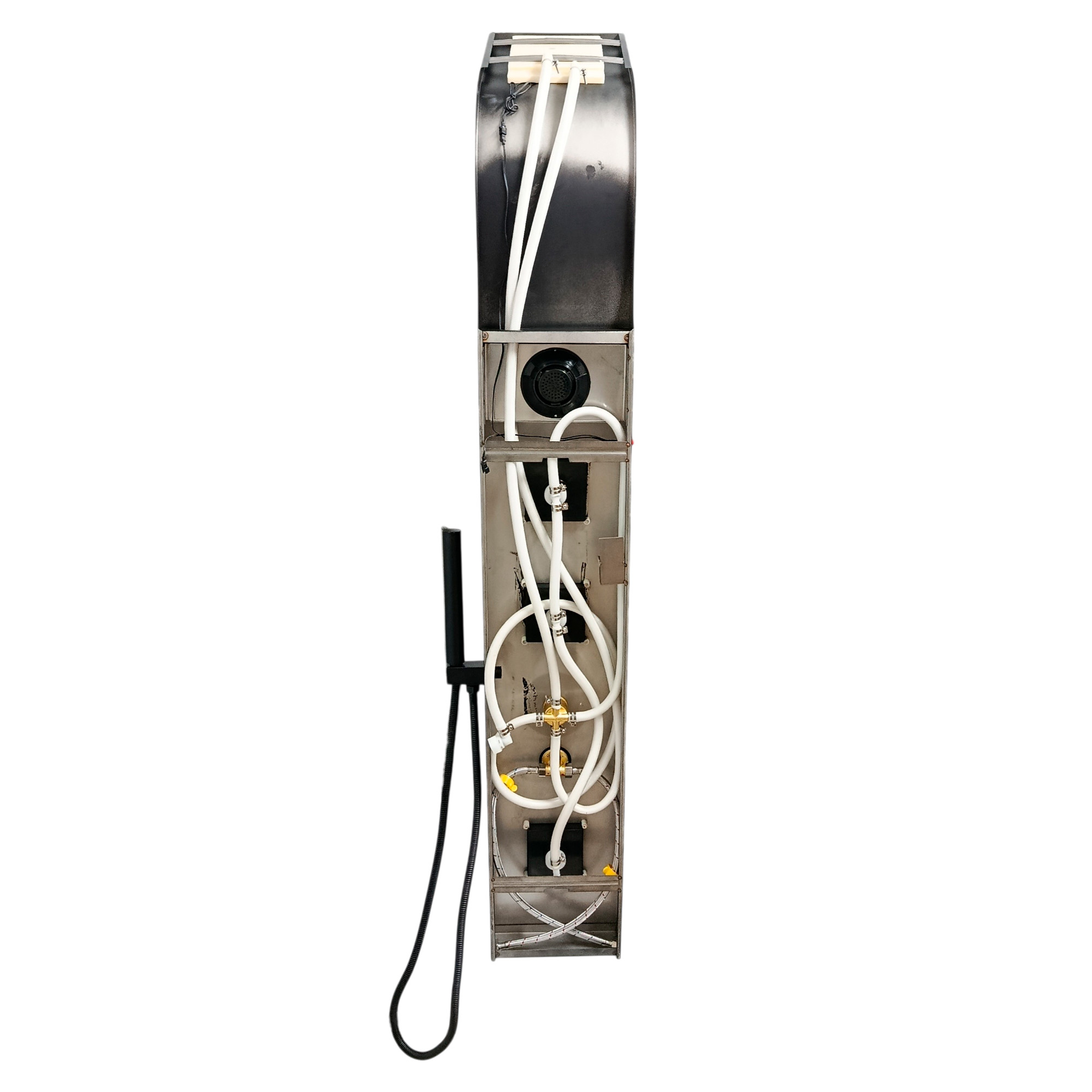 Torre Ducha Para Baño Con Luz Led Y Bluetooth Negra