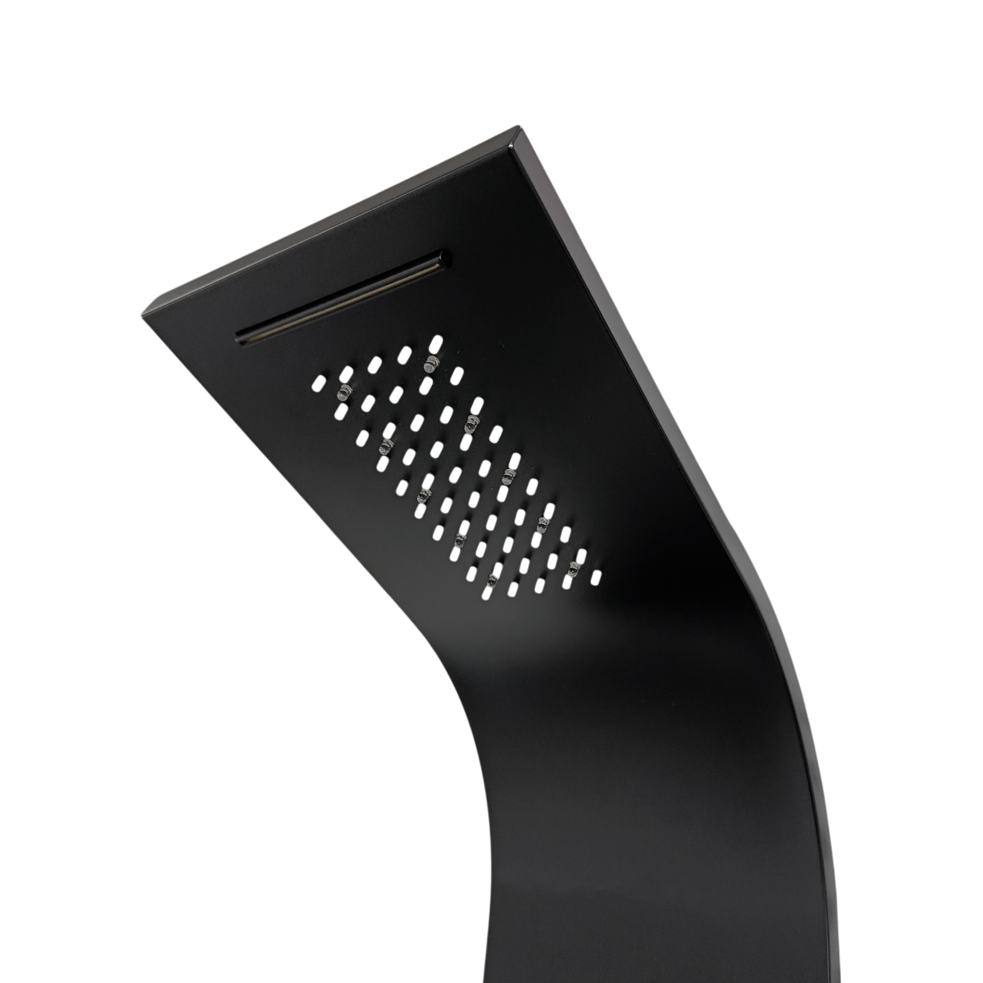 Torre Ducha Para Baño Con Luz Led Y Bluetooth Negra