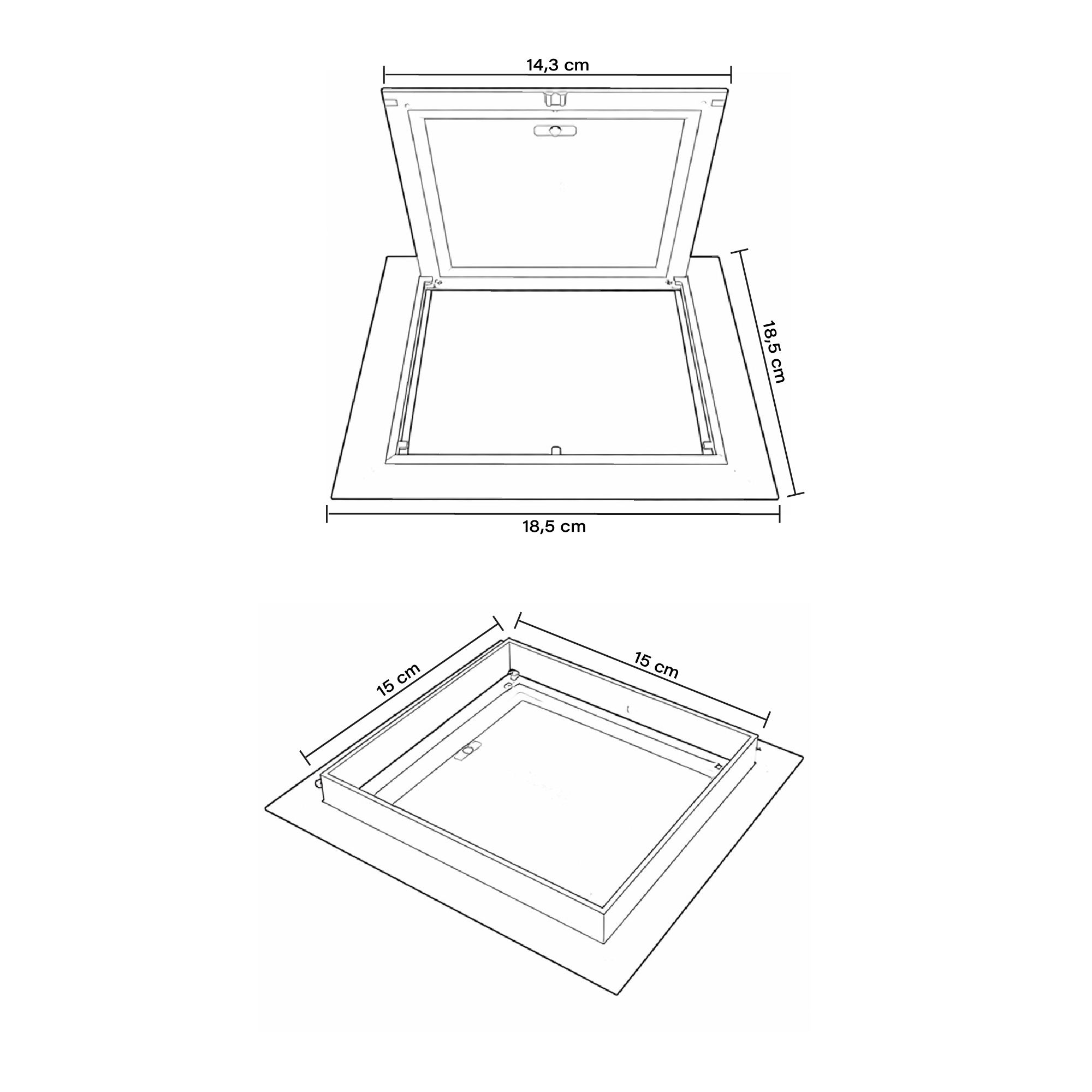 Tapa Registro 15x 15cm PVC