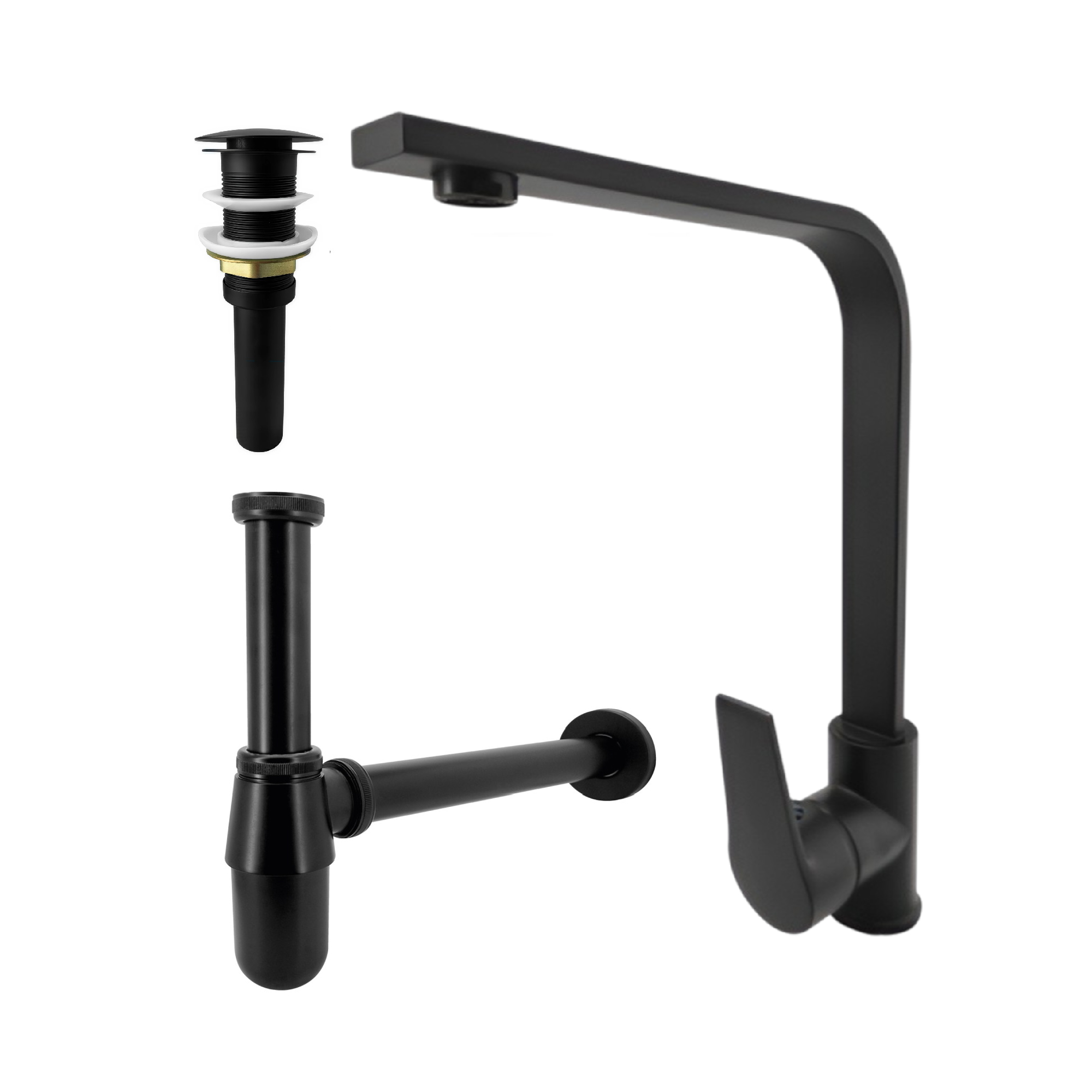 Kit Griferia Lavamanos Mezclador + Accesorios C854