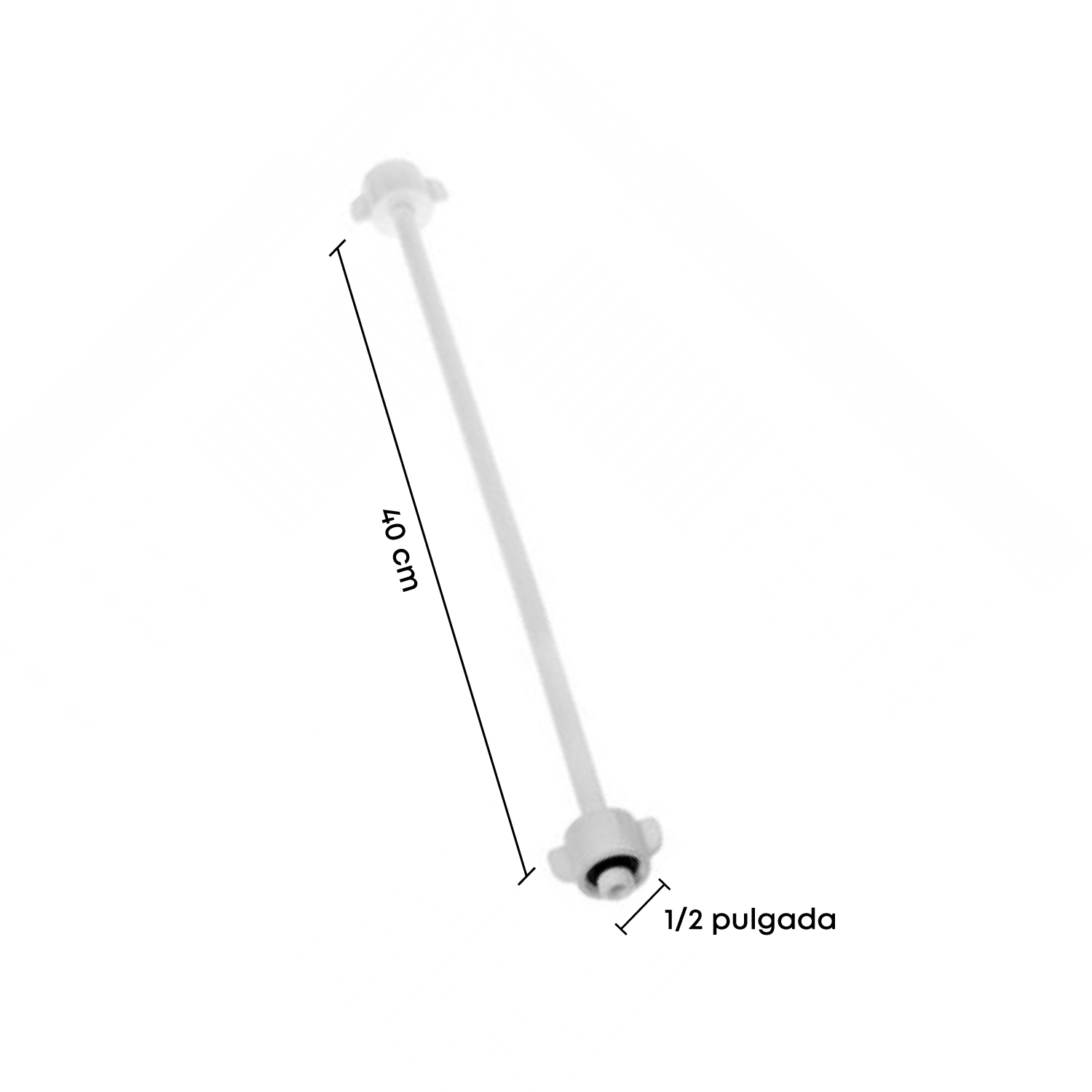 Griferia Alta Agua Fria Inox Lavamanos + Acople Pvc 1/2-1/2 40cm
