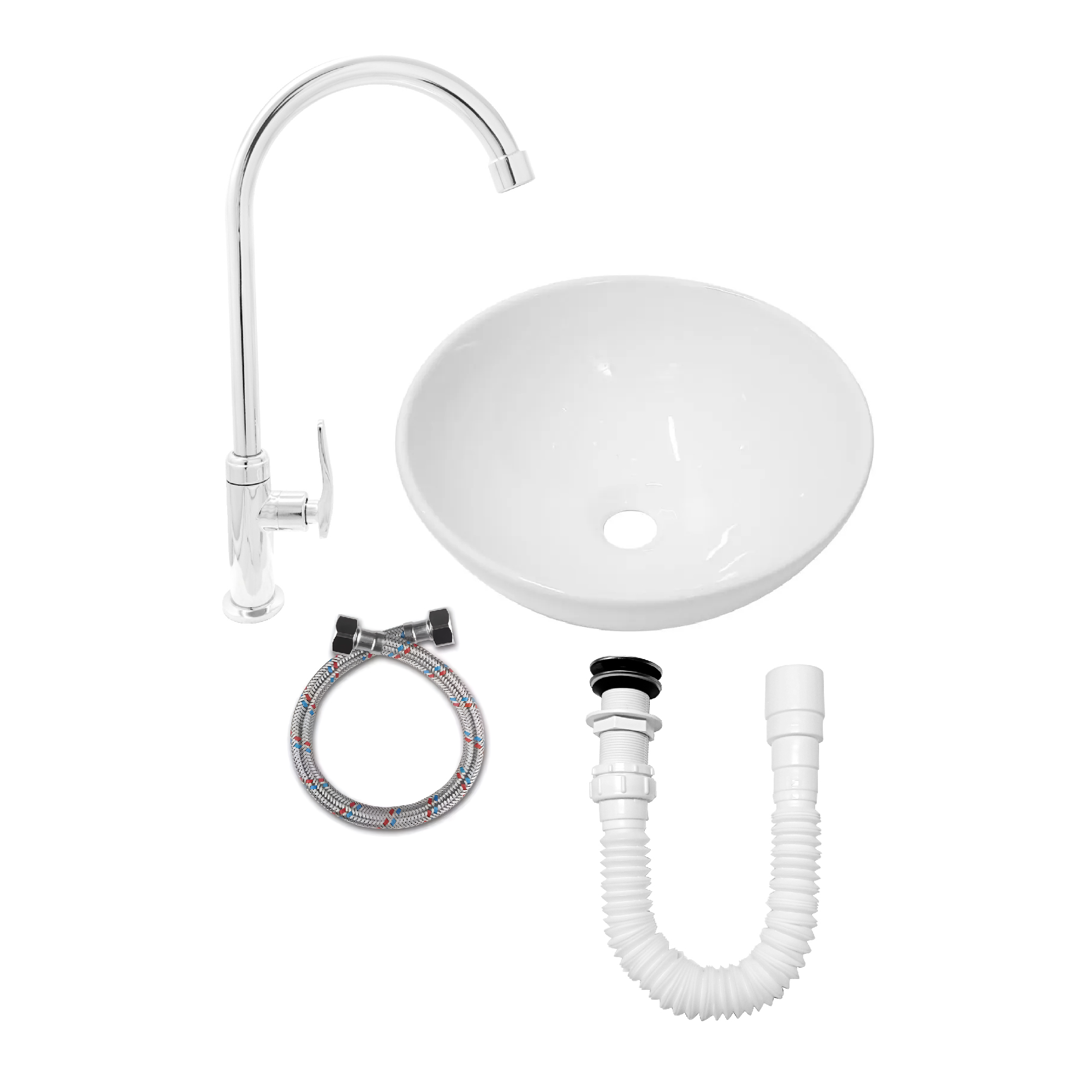 Combo Lavamanos Y Griferia Agua Fria C924