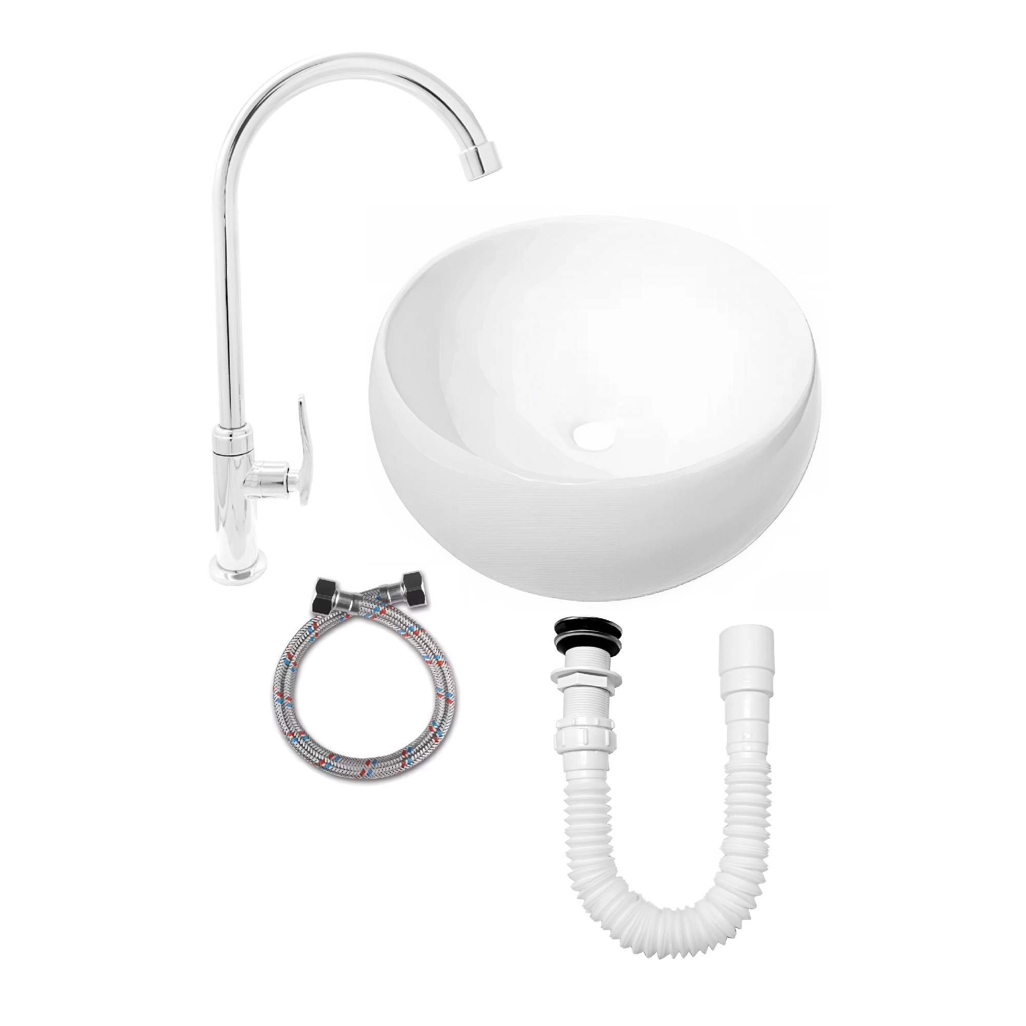 COMBO LAVAMANOS Y GRIFERIA AGUA FRIA C918