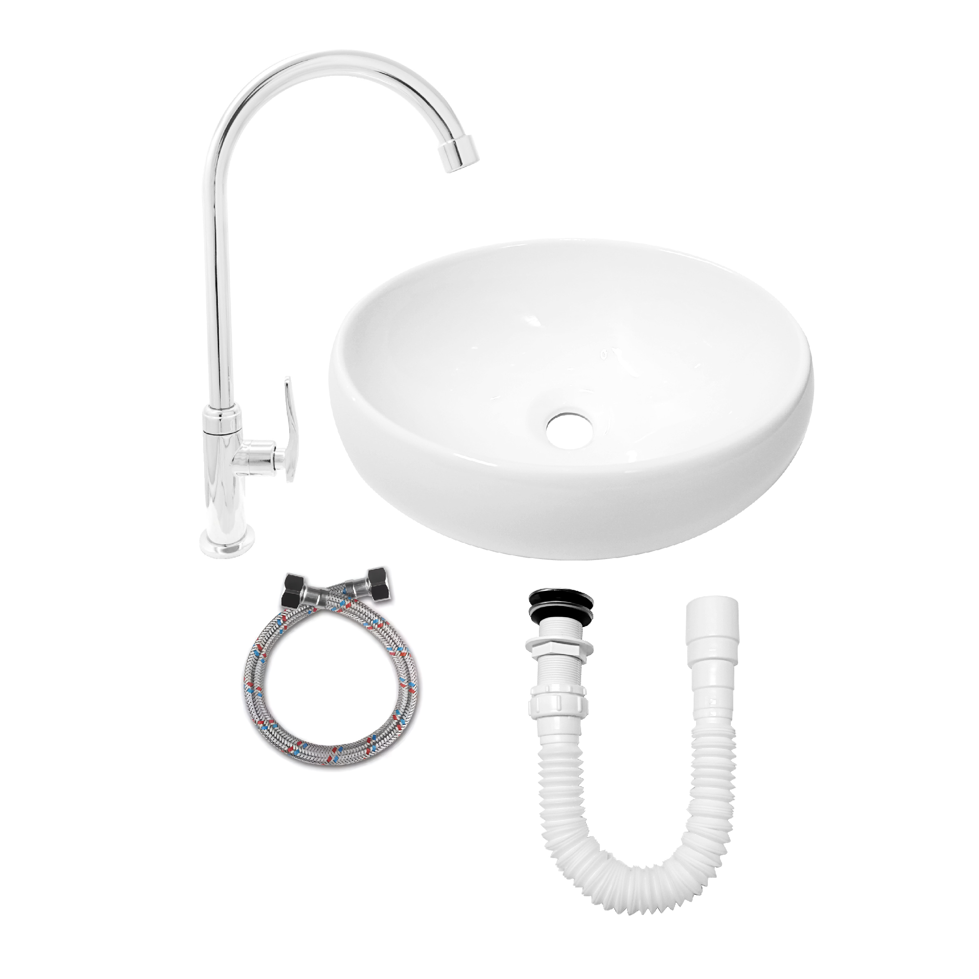 Combo Lavamanos Y Griferia Agua Fria C912