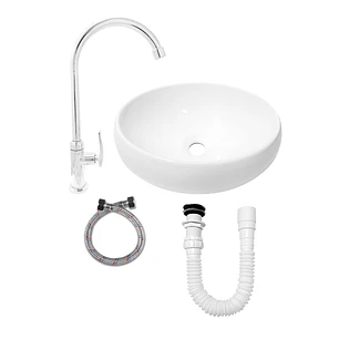 Combo Lavamanos Y Griferia Agua Fria C912
