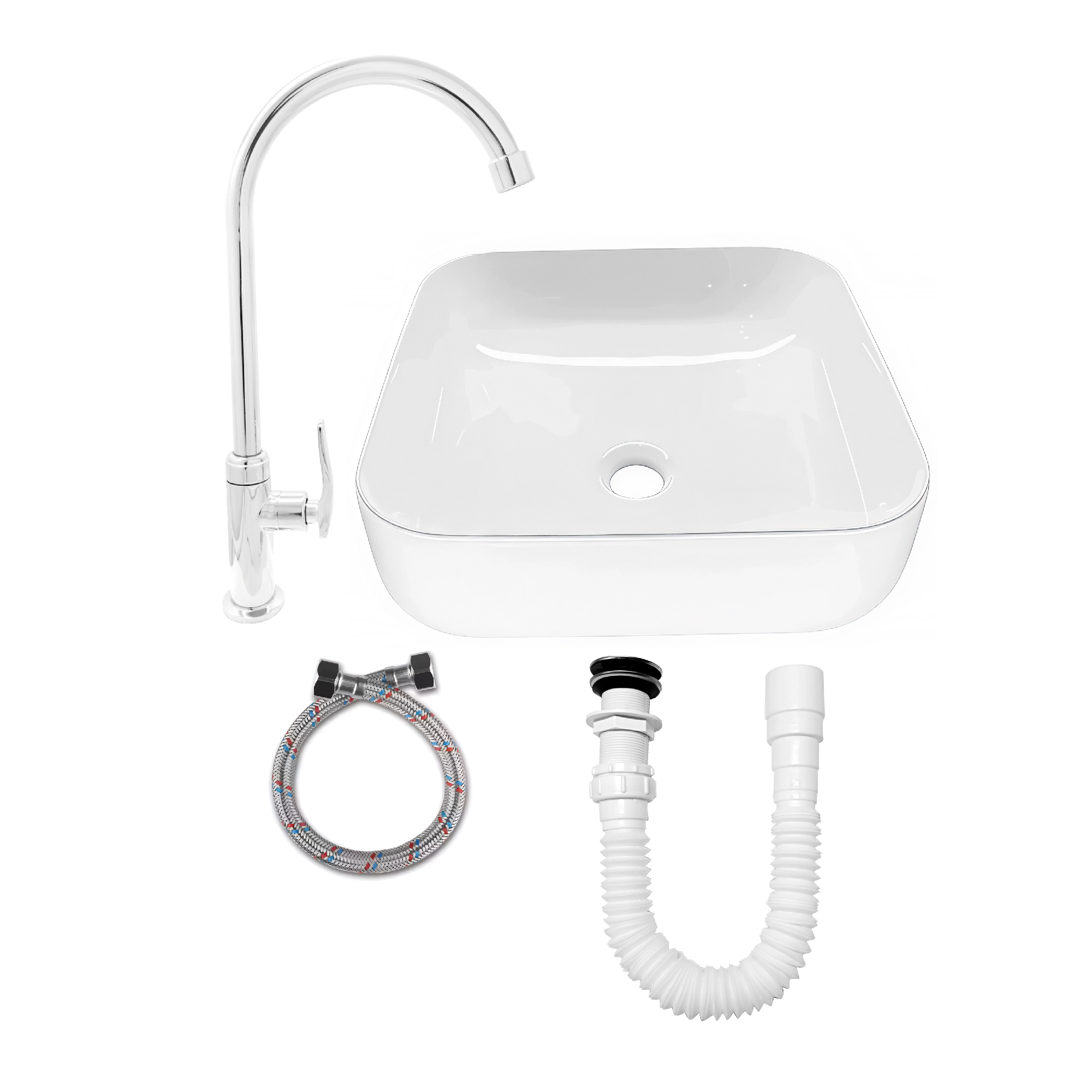 COMBO LAVAMANOS Y GRIFERIA AGUA FRIA C910