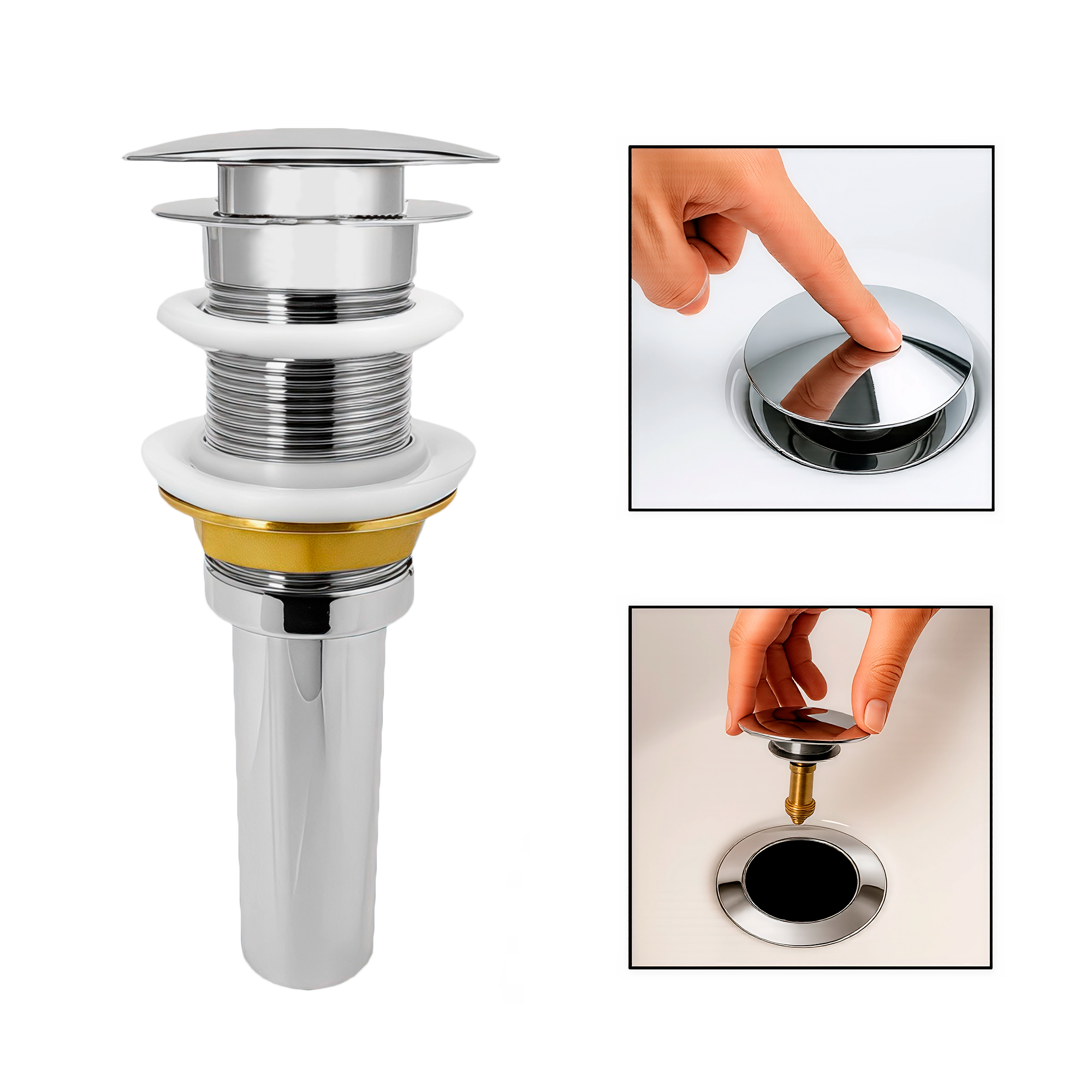 Push Tipo Hongo De Lujo Metalico