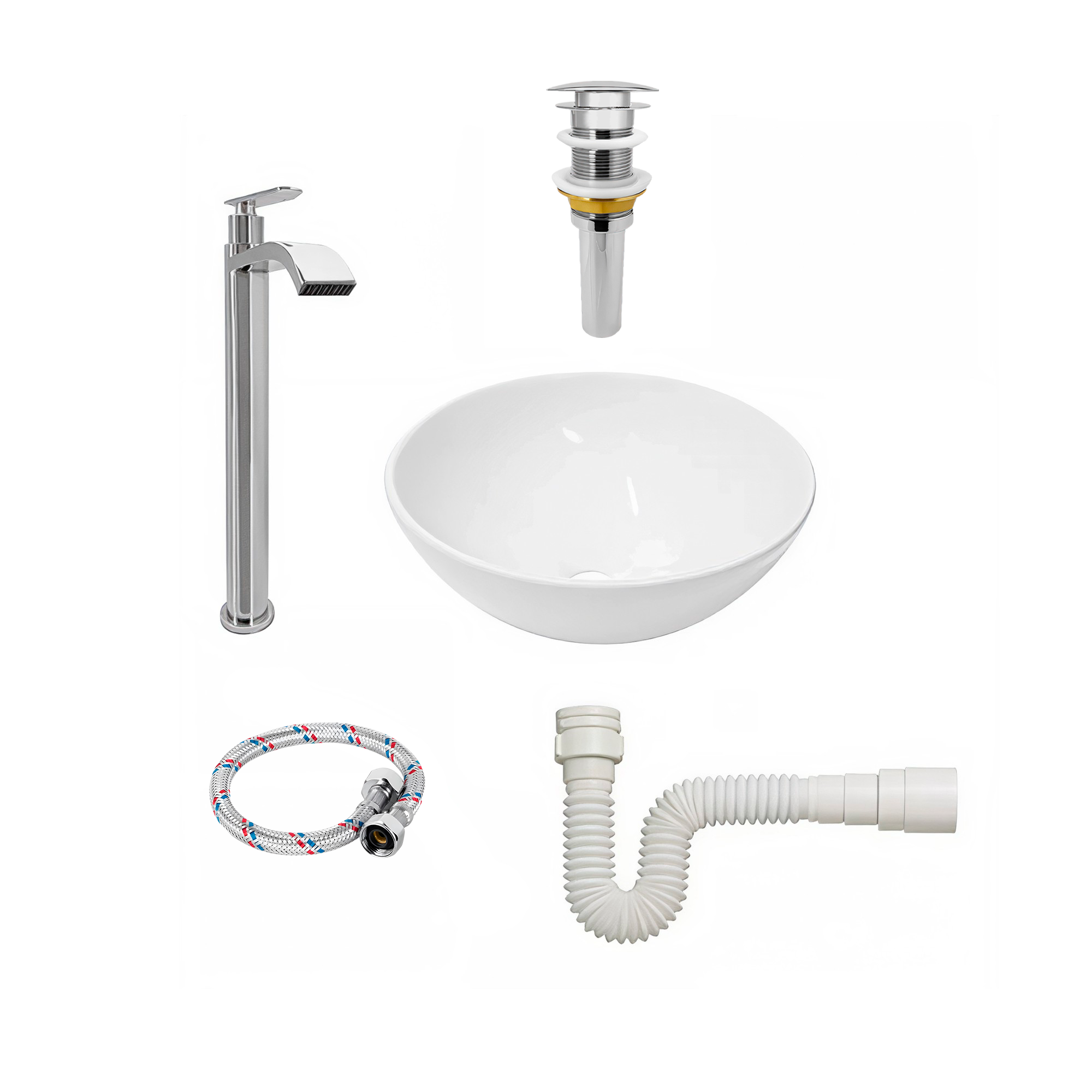 Combo Lavamanos Redondo + Accesorios *a*