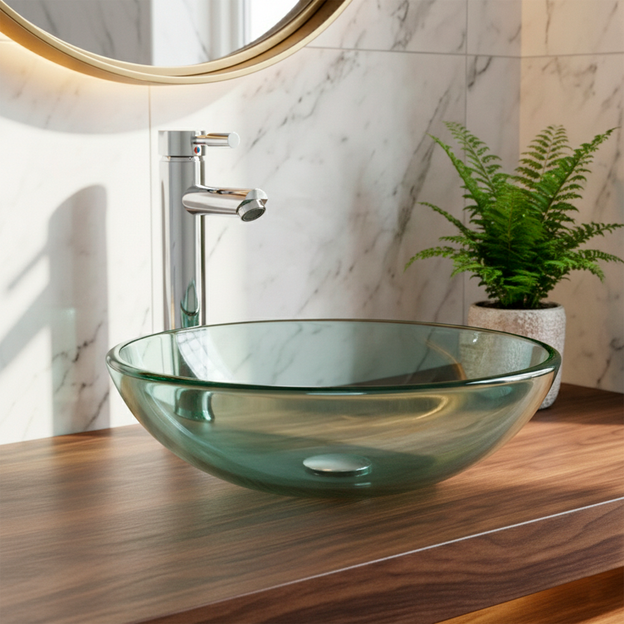 Combo Lavamanos Vidrio + Accesorios *a*