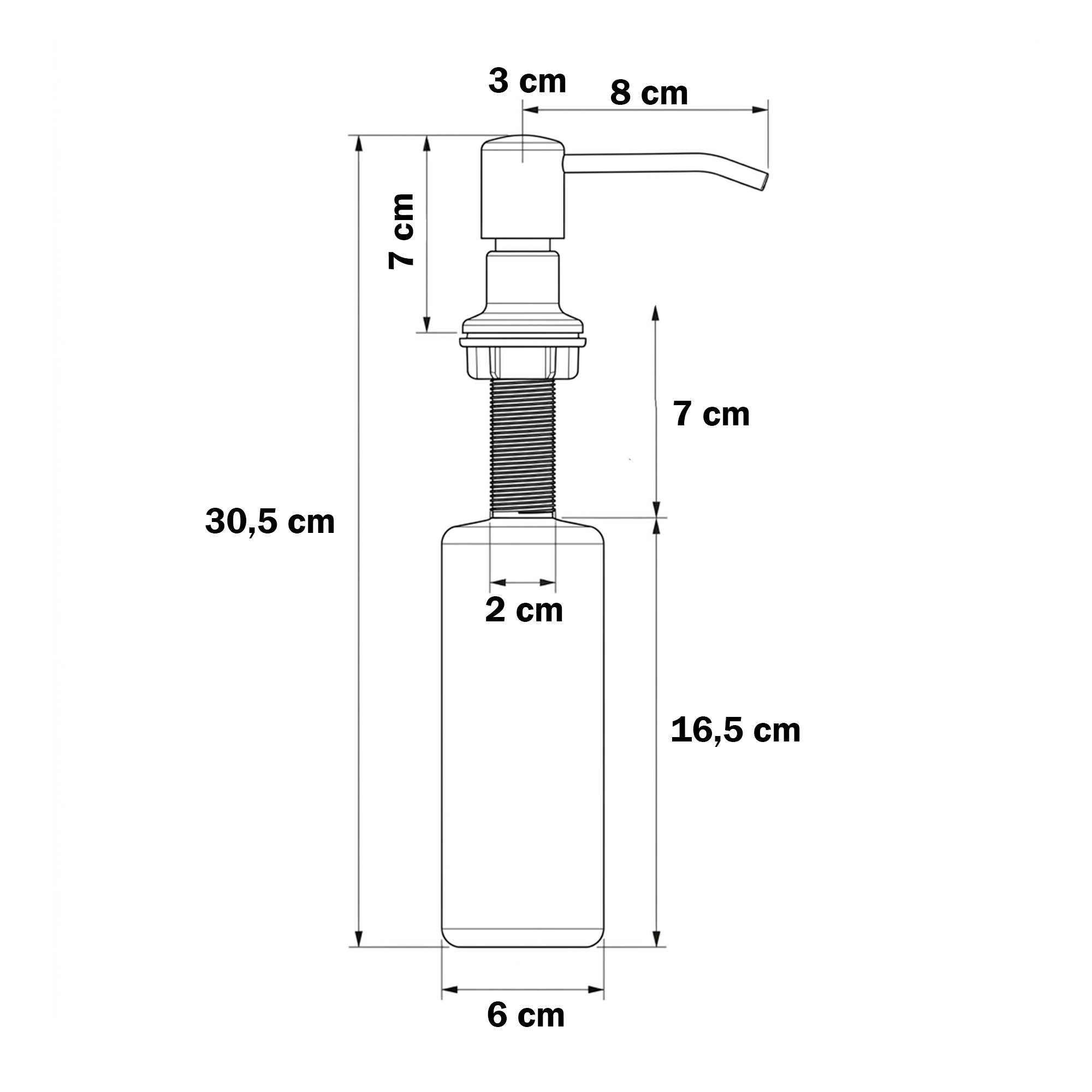 Dispensador De Jabon Para Lavaplatos Cromo Brillante