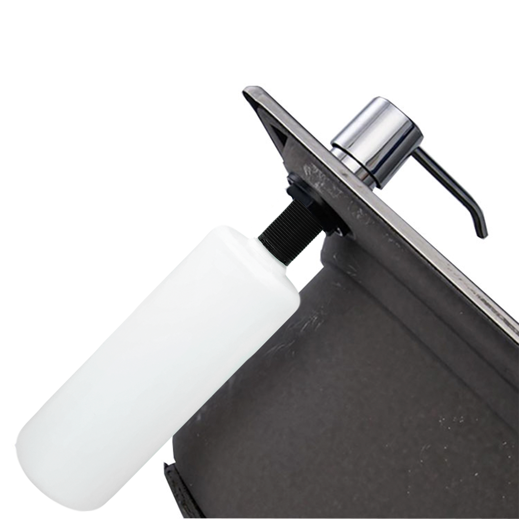 Dispensador De Jabon Para Lavaplatos Cromo Brillante