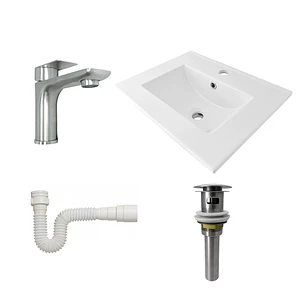 Combo Lavamanos + Grifería Mezclador y Desagüe C1233