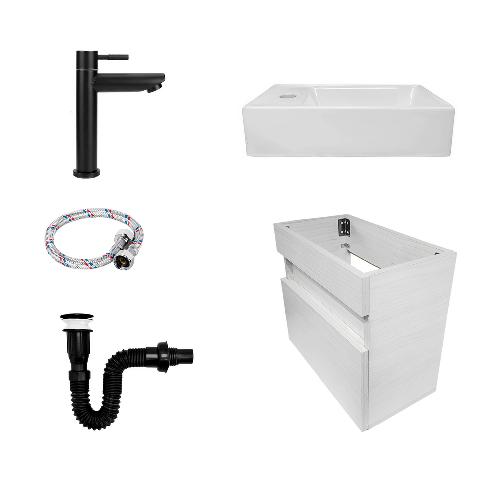 Combo Mueble Lavamanos + Lavamanos + Grifería + Sifón C368