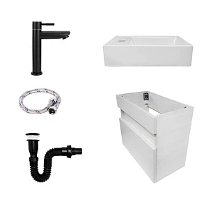 Combo Mueble Lavamanos + Lavamanos + Grifería + Sifón C368