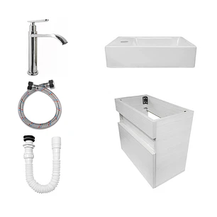 Combo Mueble Lavamanos + Lavamanos + Push + Acople+ Grifería