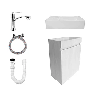 Combo Mueble Lavamanos + Lavamanos + Push + Grifería+ Acople