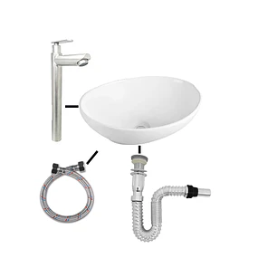 Combo Lvm Velenty + Griferia Agua Fria Pico Recto + Push