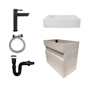 Combo Mueble Vanitory Merano C1275 Beige Un Agujero