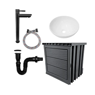Kit Mueble PVC + Lavamanos + Griferia C1142