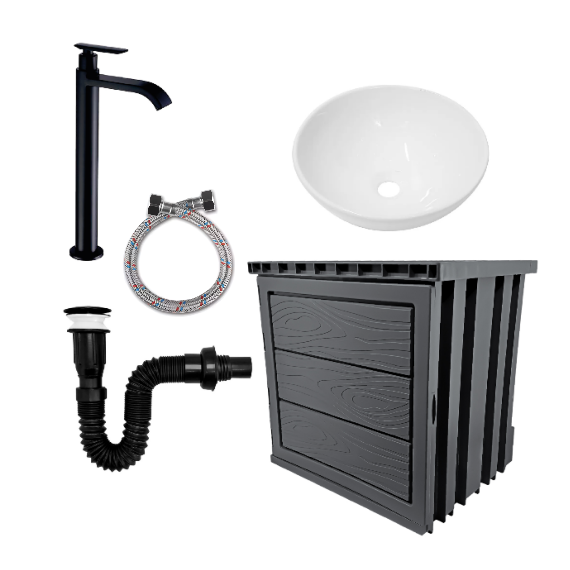 Kit Mueble + Lavamanos + Griferia Ccol1140 