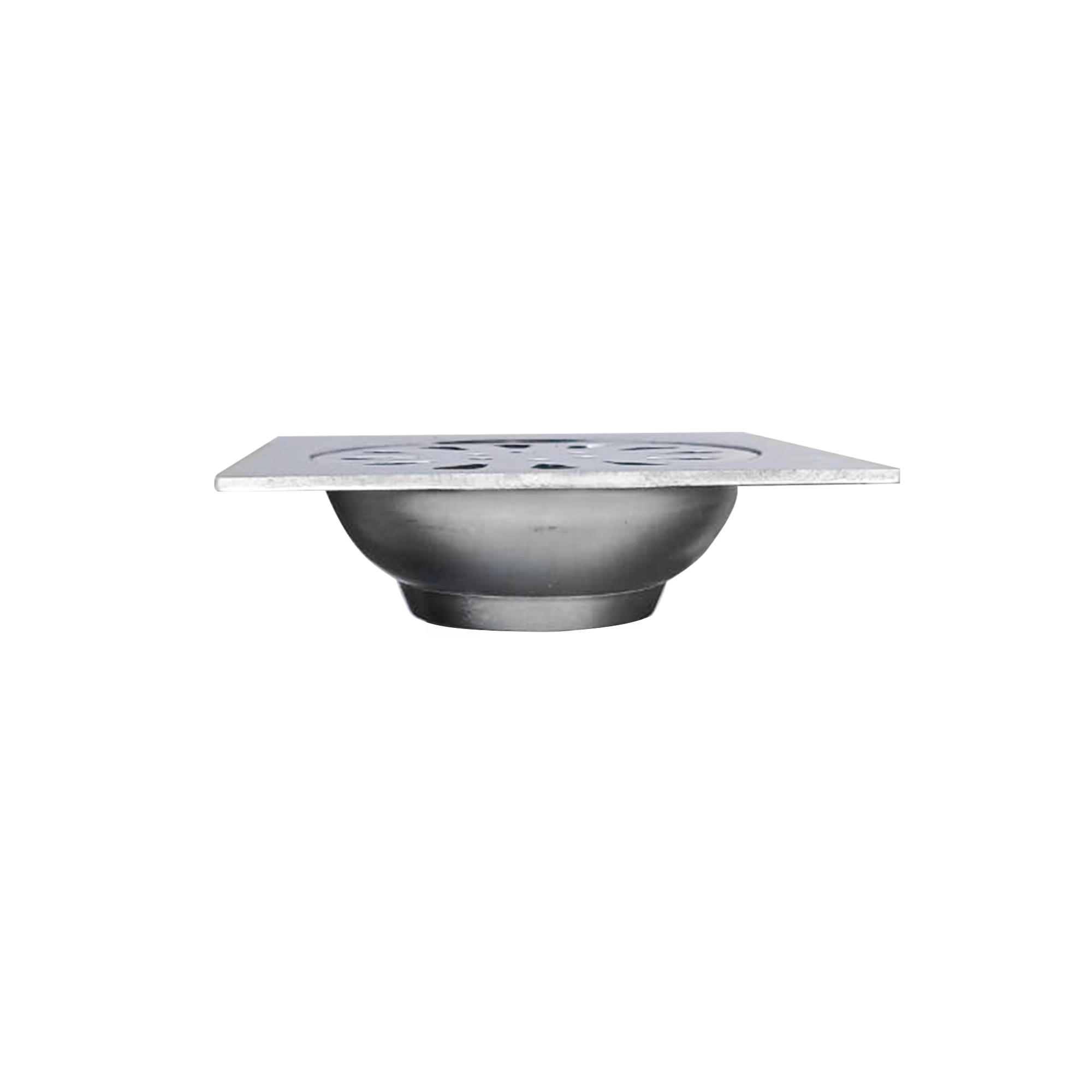 Sifón Piso Acero 304 Inox Antiolor - Anticucarachas - Trebol