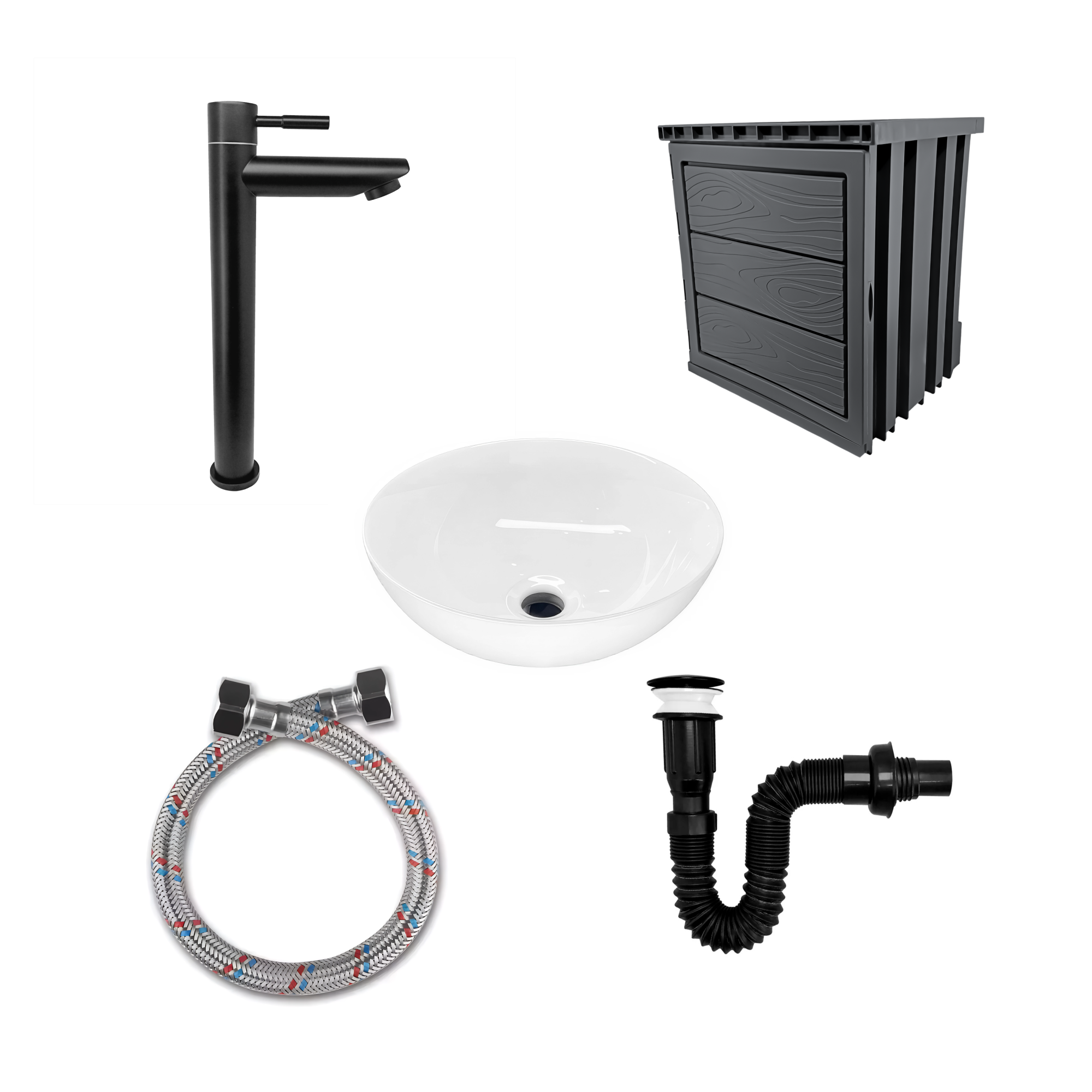 Kit Mueble + Lavamanos + Griferia Ccol1123