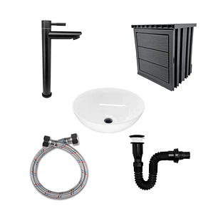 Kit Mueble + Lavamanos + Griferia Ccol1123