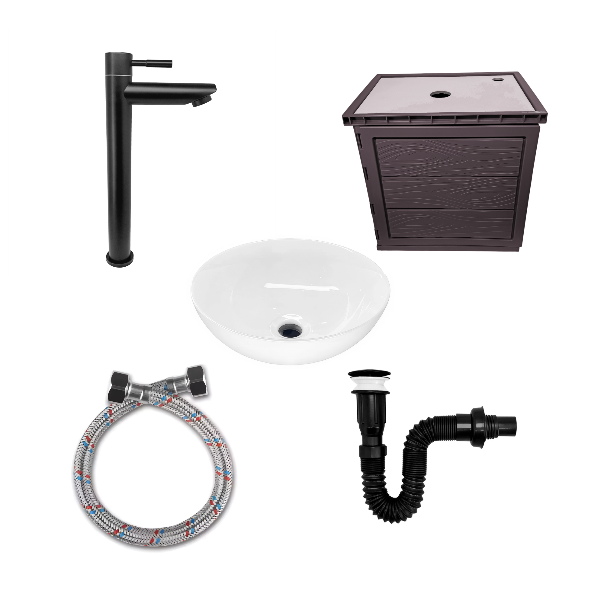 Kit Mueble + Lavamanos + Griferia CCOL1133